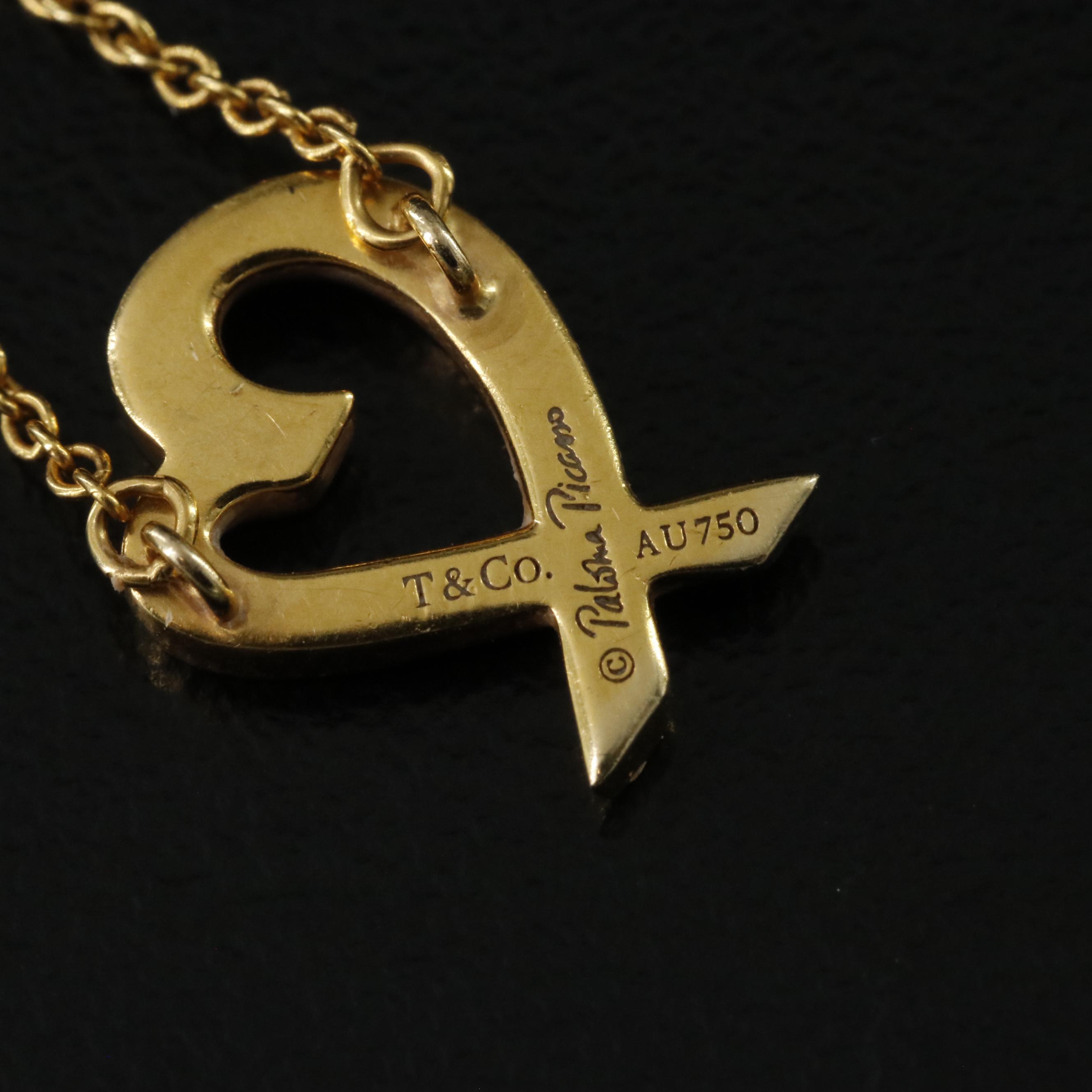 Paloma Picasso for Tiffany & Co. Loving Heart 18K Necklace
