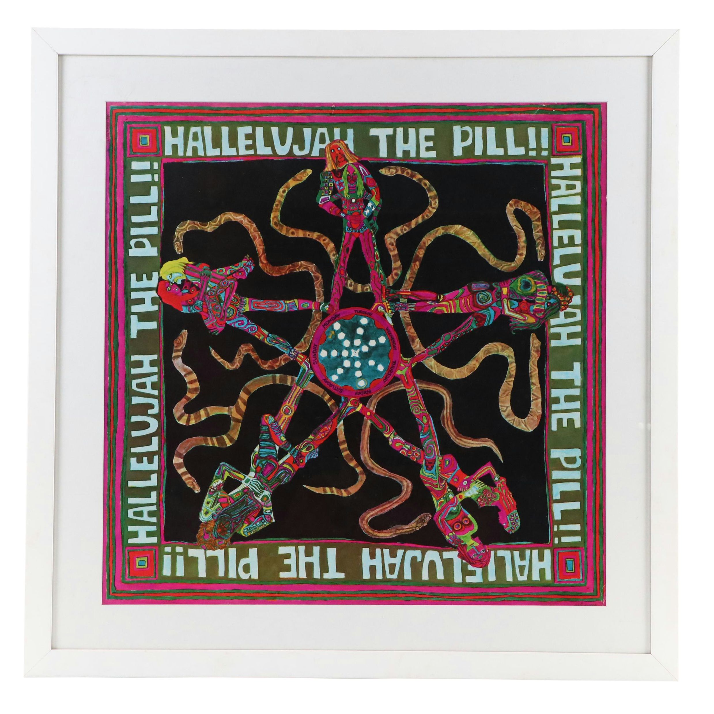 Offset Lithograph After Mari Tepper "Hallelujah the Pill!!"