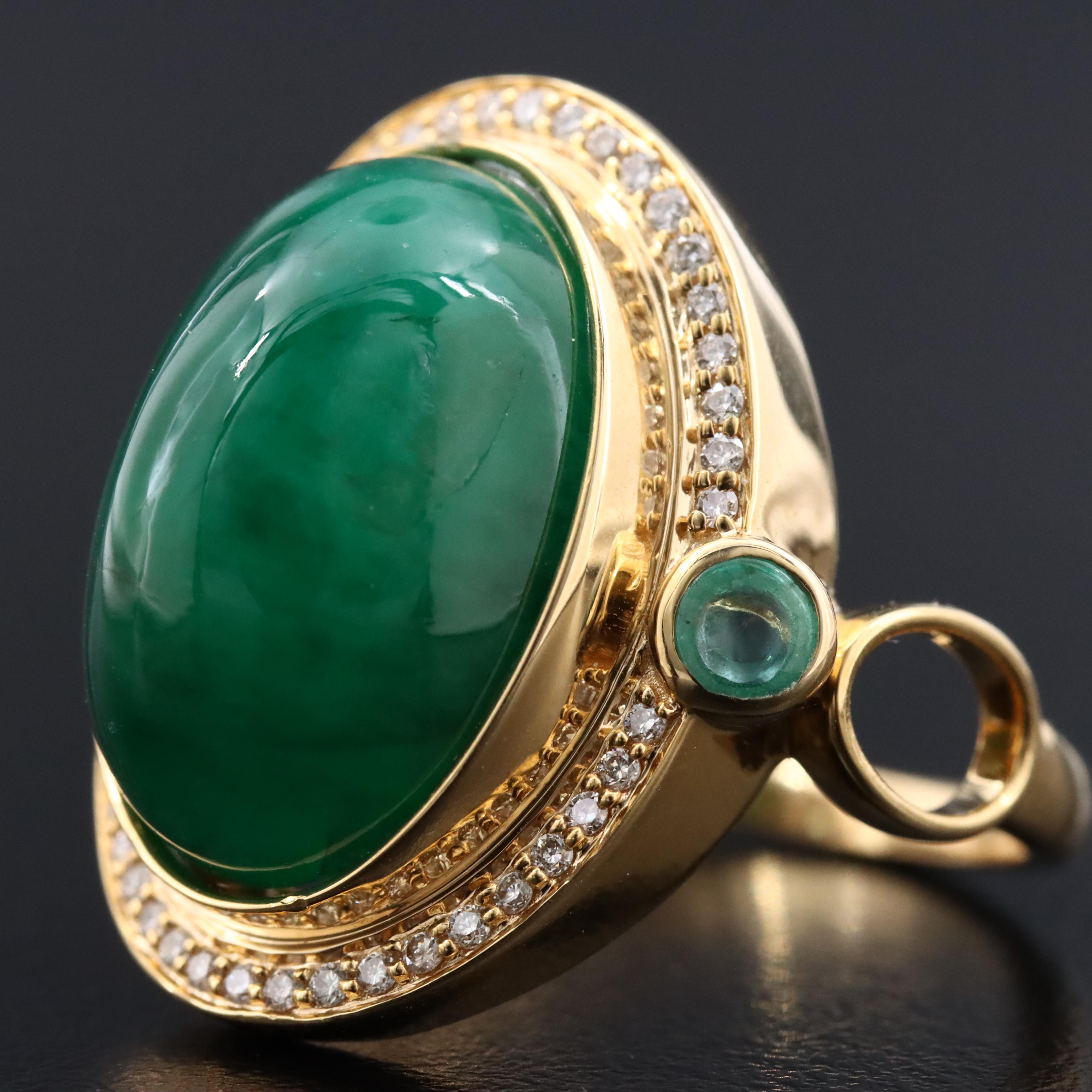14K 11.07 CTW Emerald and Diamond Ring with IGI Jewelry Report