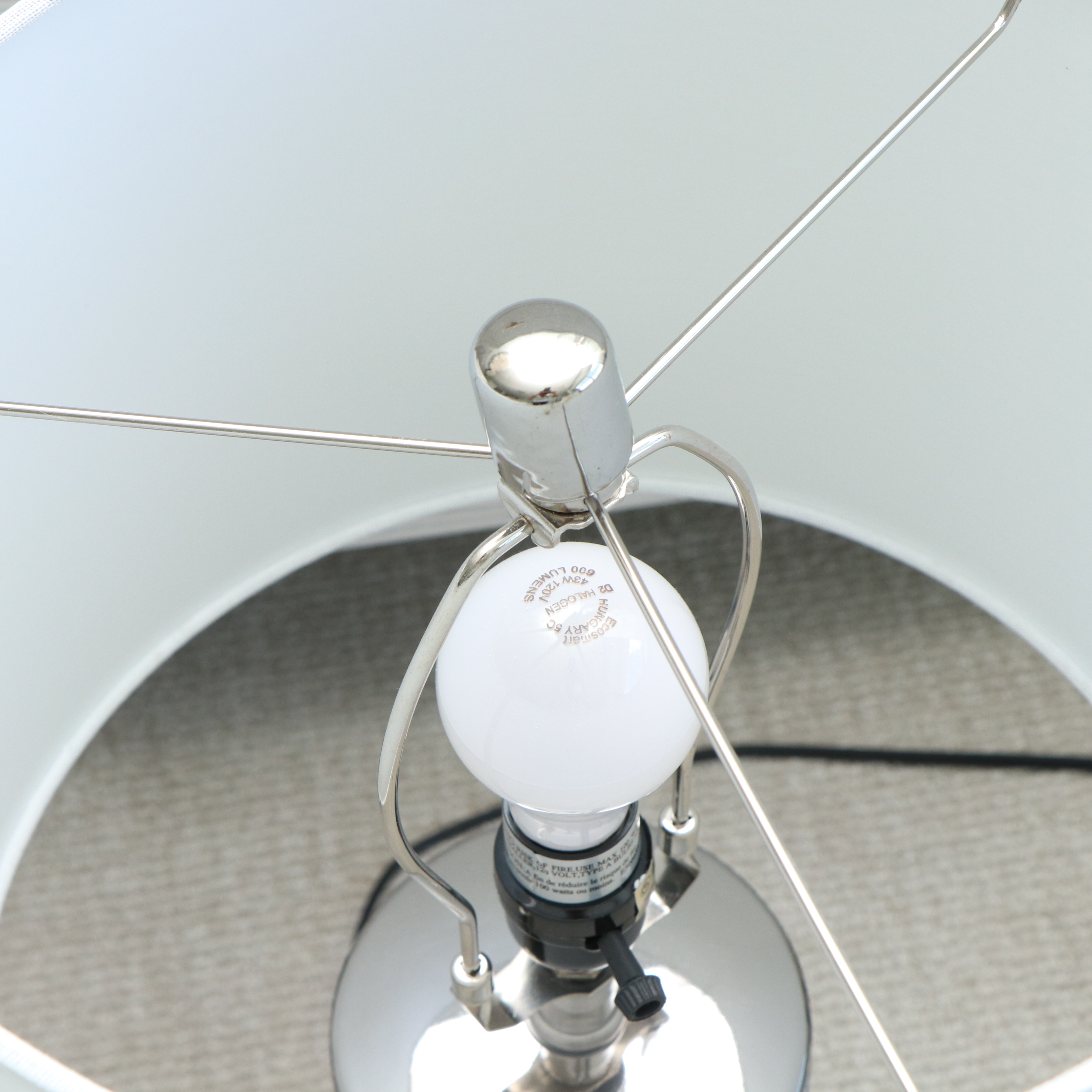 Pair of Lite Source "Lucano" Silver Tone Table Lamps