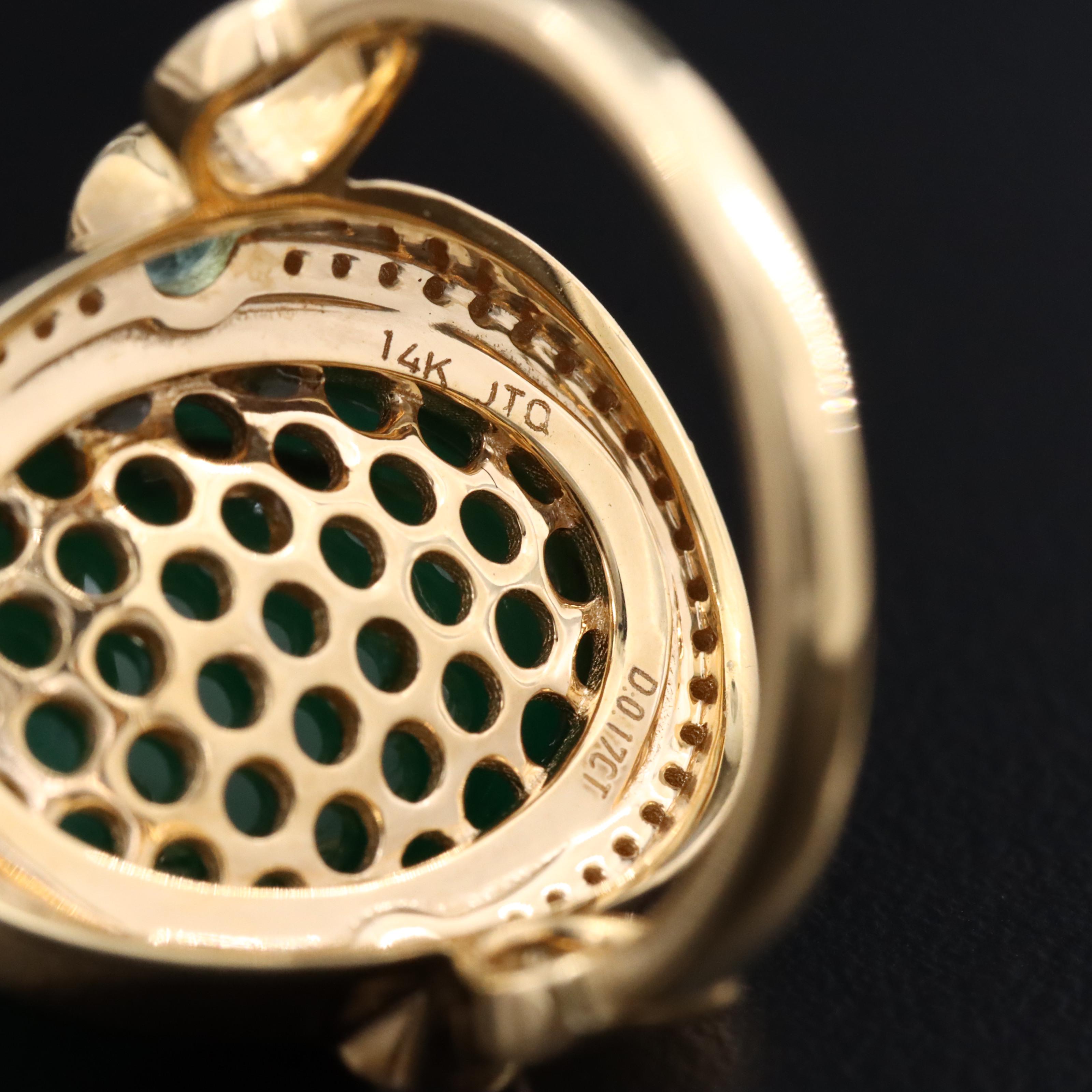 14K 11.07 CTW Emerald and Diamond Ring with IGI Jewelry Report