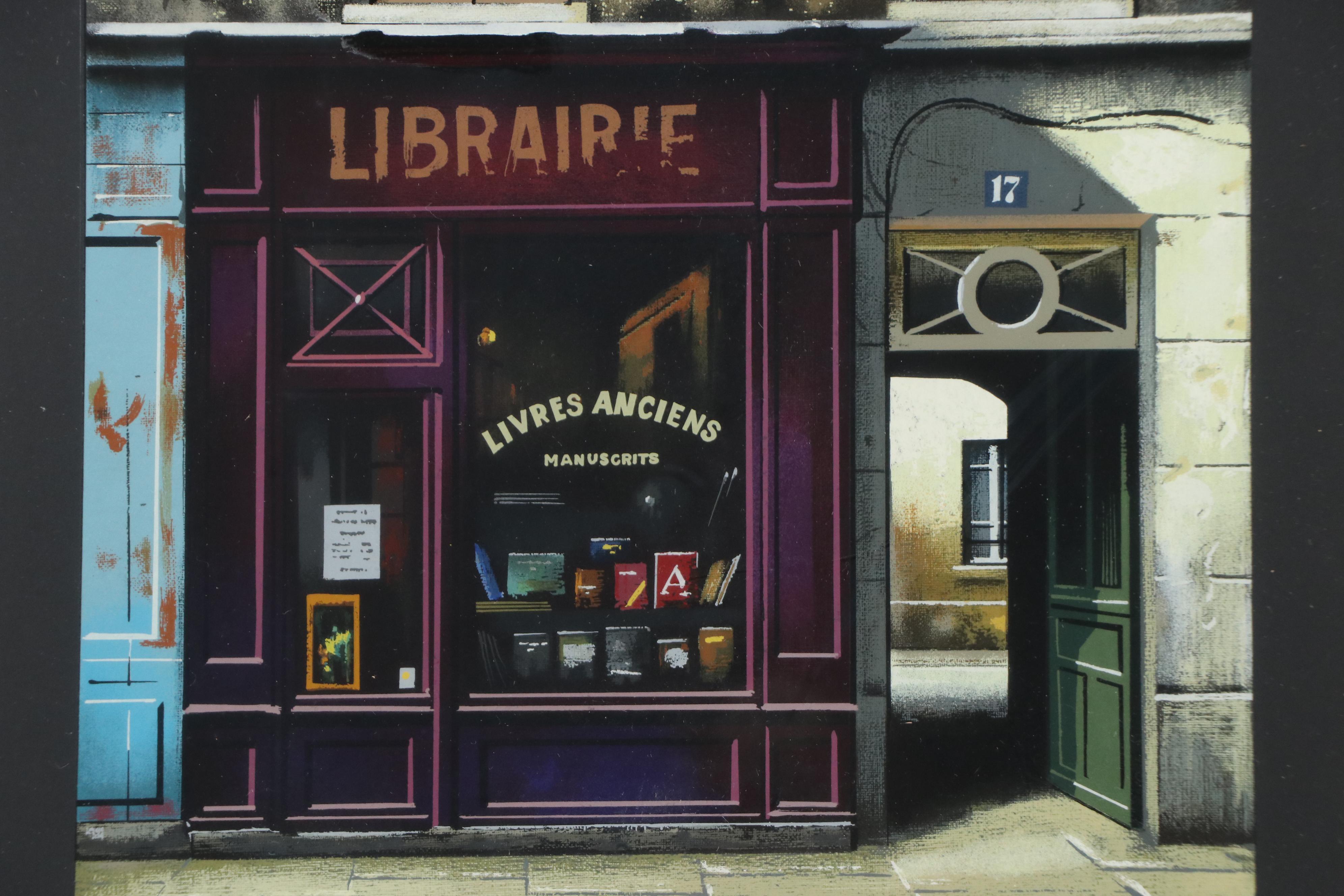 Thomas Pradzynski Serigraph "Librairie"