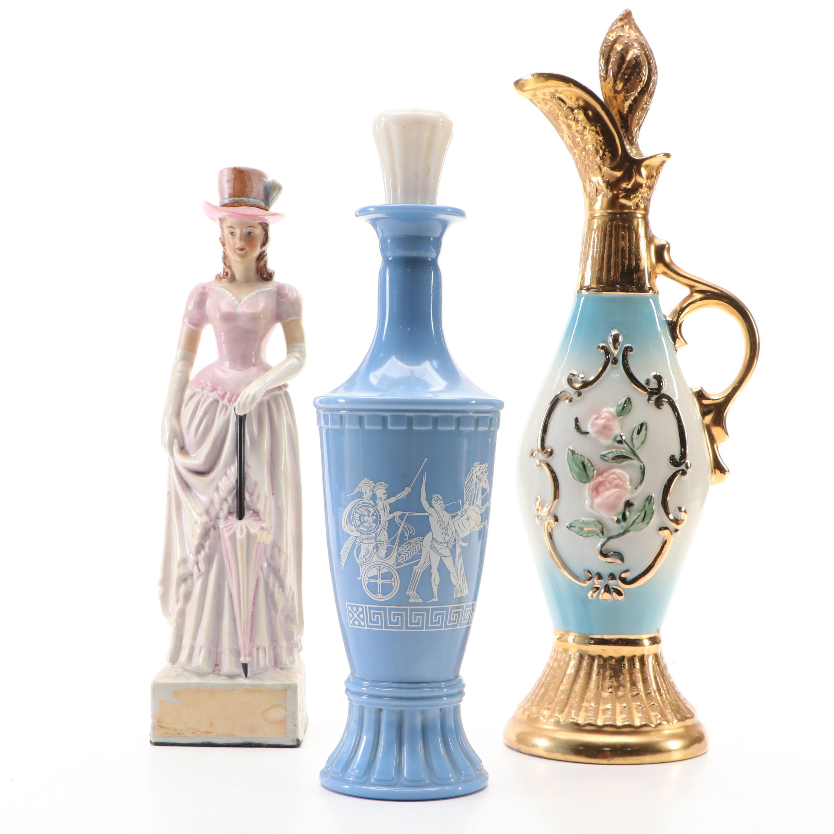 Vintage Figural and Other Novelty Decanters, Mid to Late 20th Century