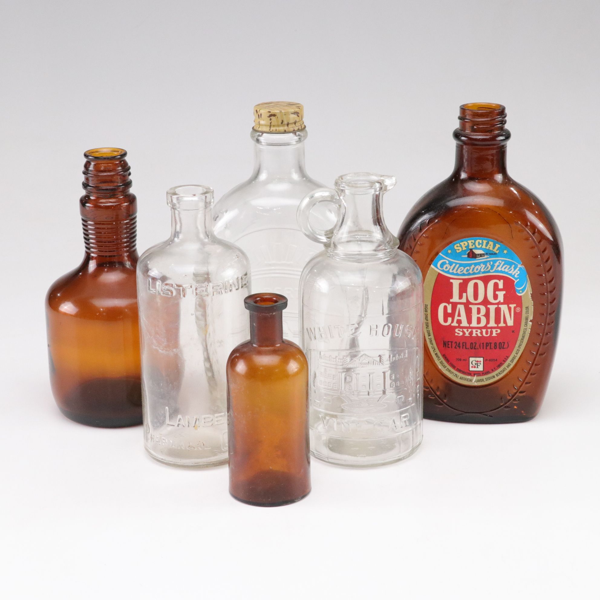 Vintage Listerine, White House Vinegar & Other Bottles