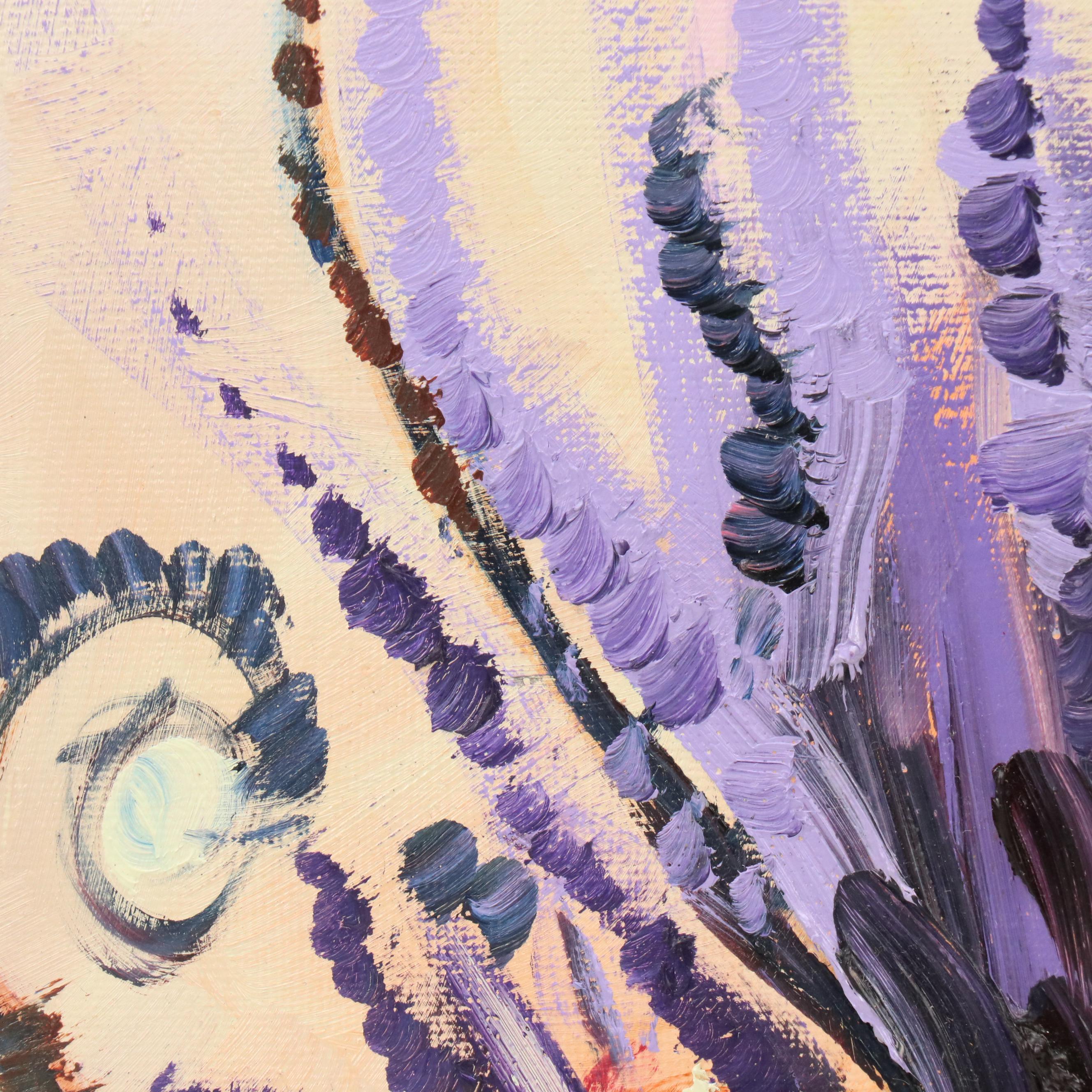 Adedotun Adesida Abstract Oil Painting with Circles, 2022