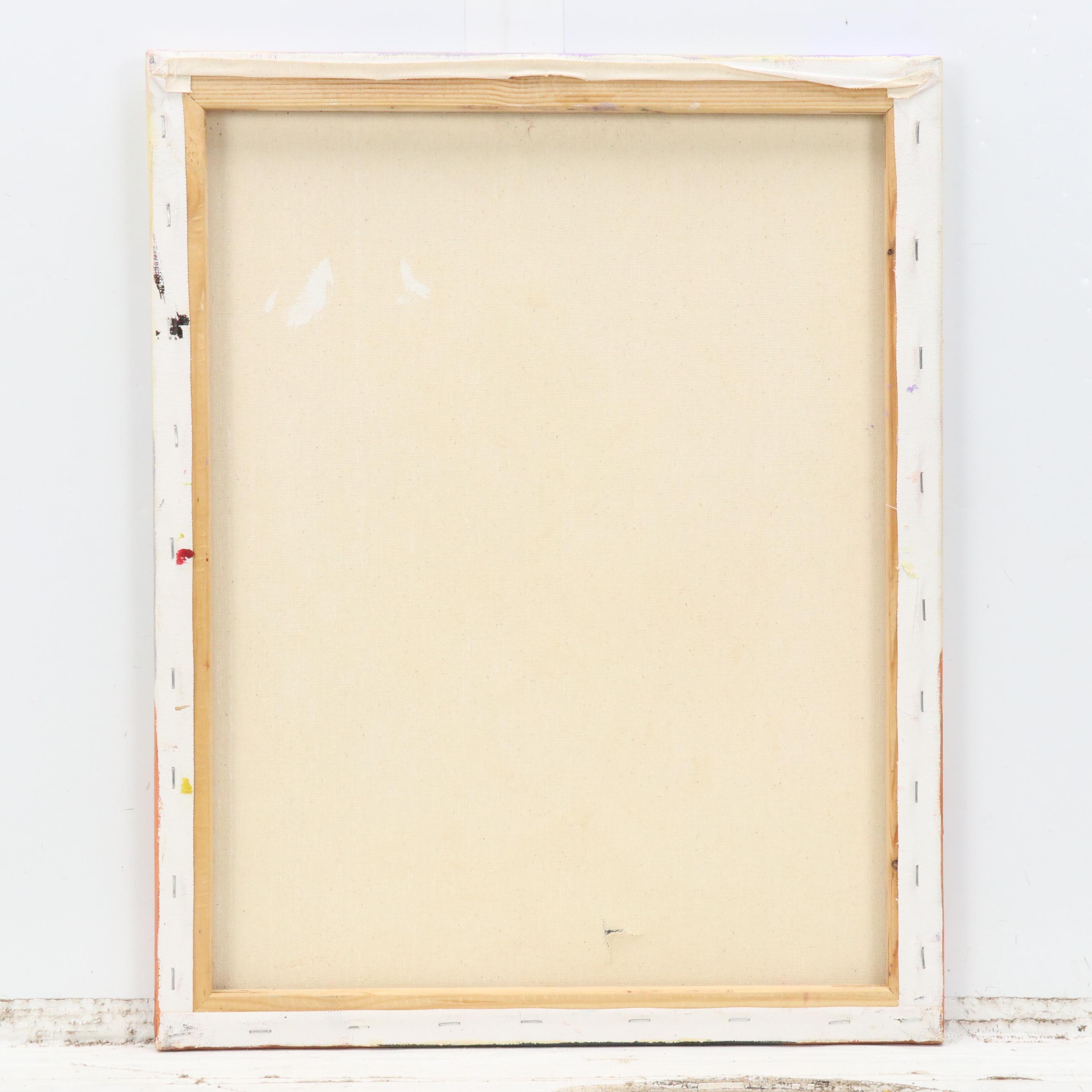 Adedotun Adesida Abstract Oil Painting with Circles, 2022