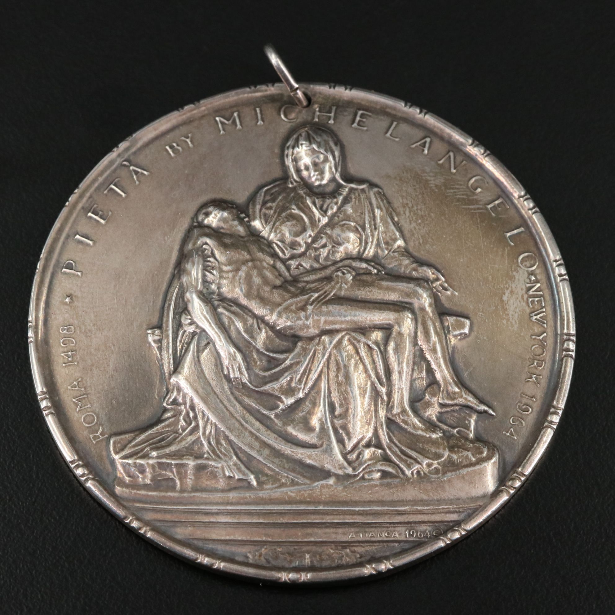 1964 Uni Face Sterling Silver Michelangelo Medal