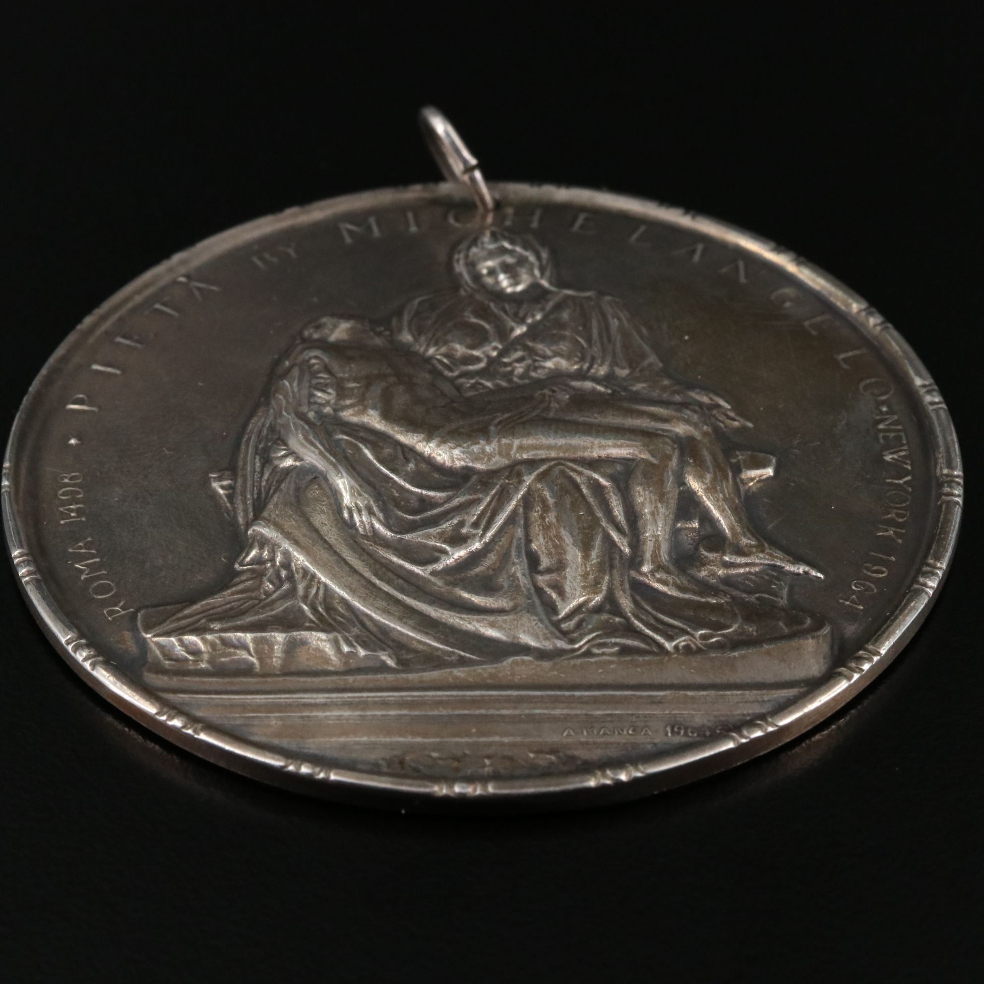 1964 Uni Face Sterling Silver Michelangelo Medal