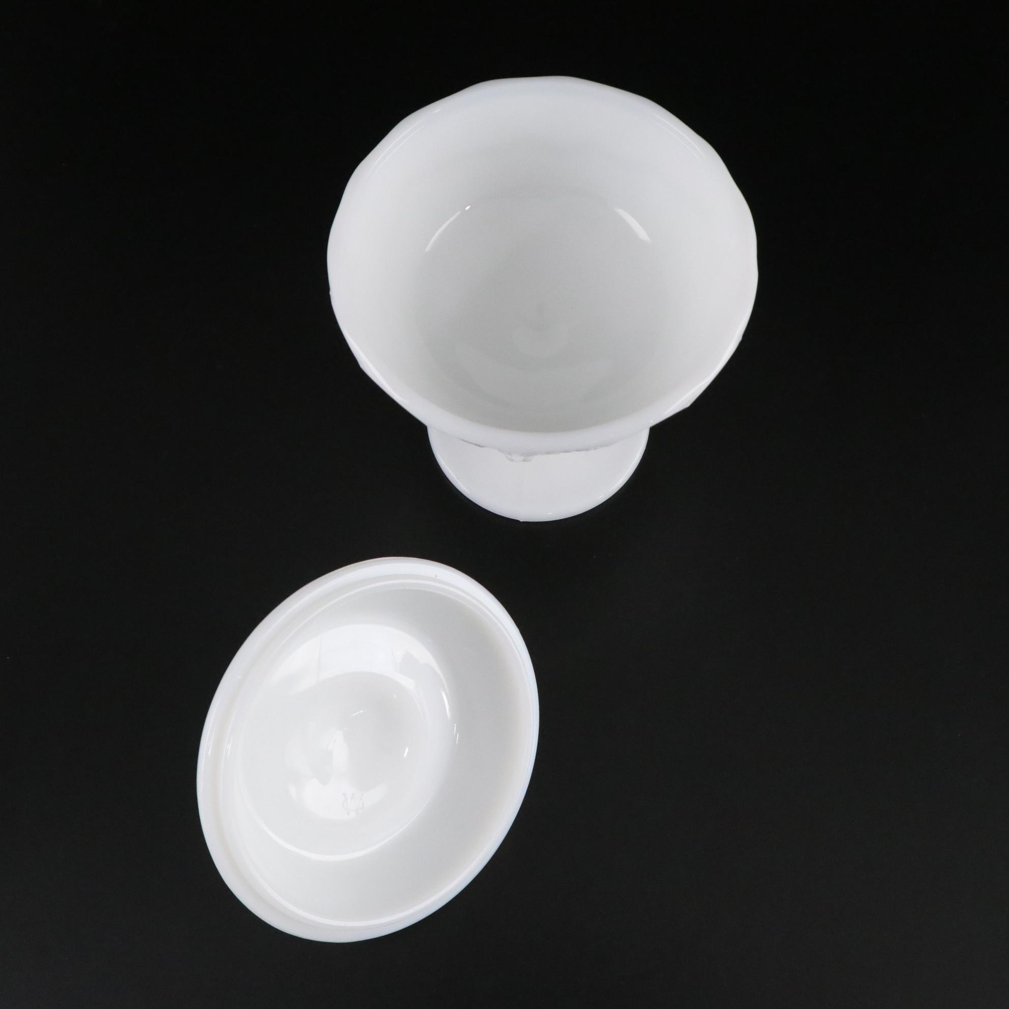 Westmoreland Paneled Grape Milk Glass Compote, White Colony "Harvest" and More