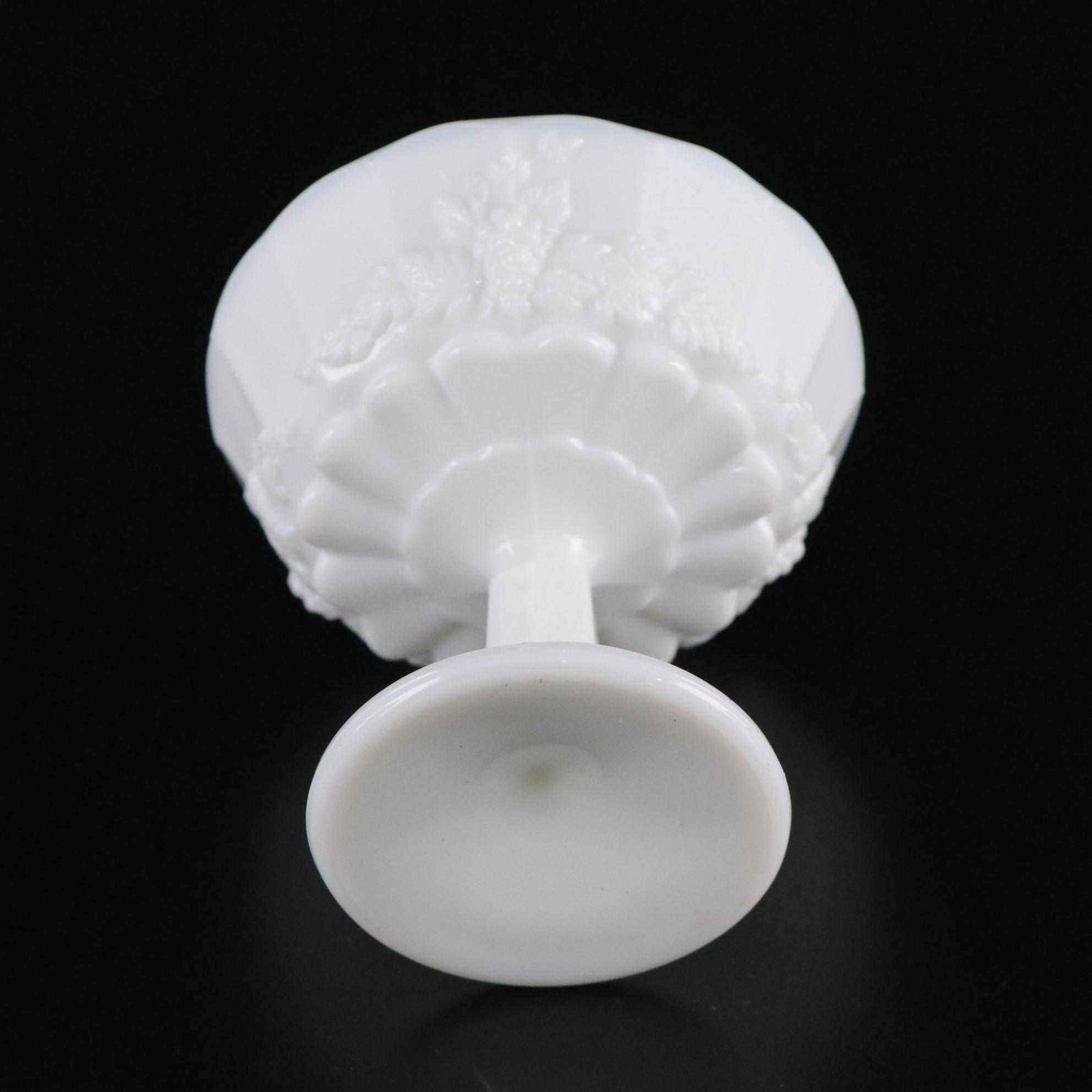 Westmoreland Paneled Grape Milk Glass Compote, White Colony "Harvest" and More