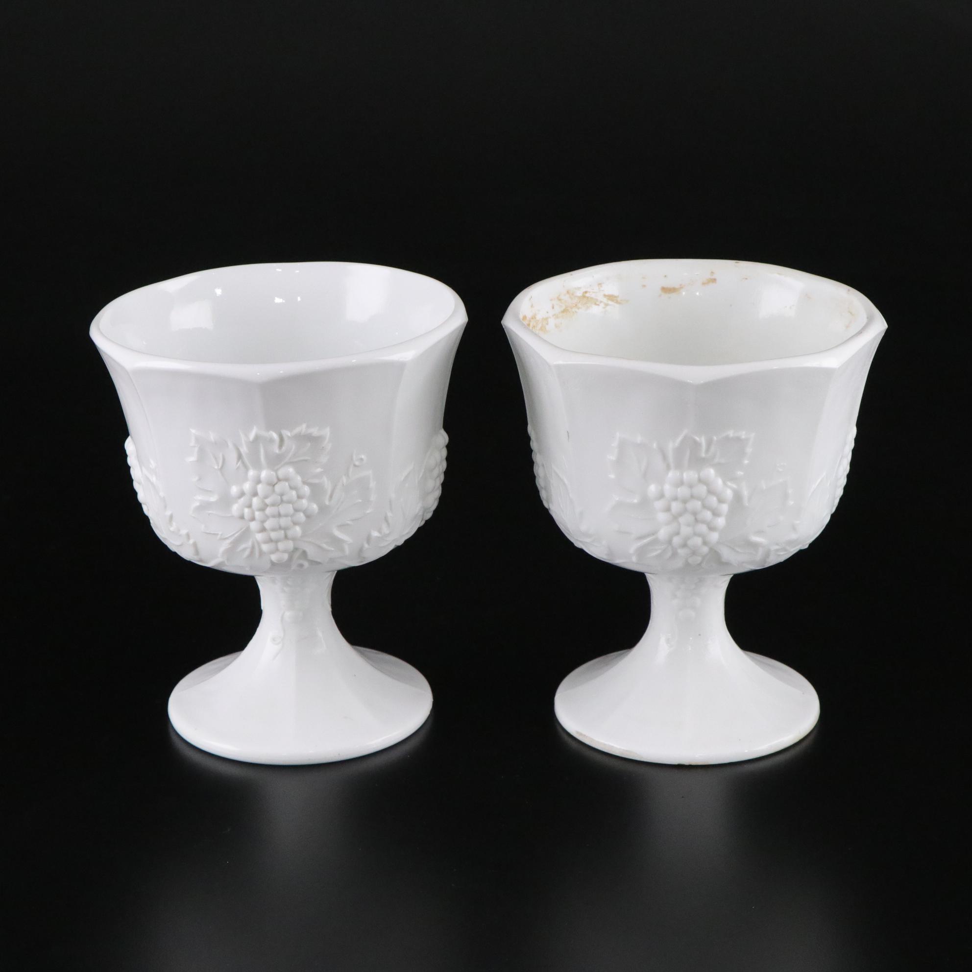 Westmoreland Paneled Grape Milk Glass Compote, White Colony "Harvest" and More