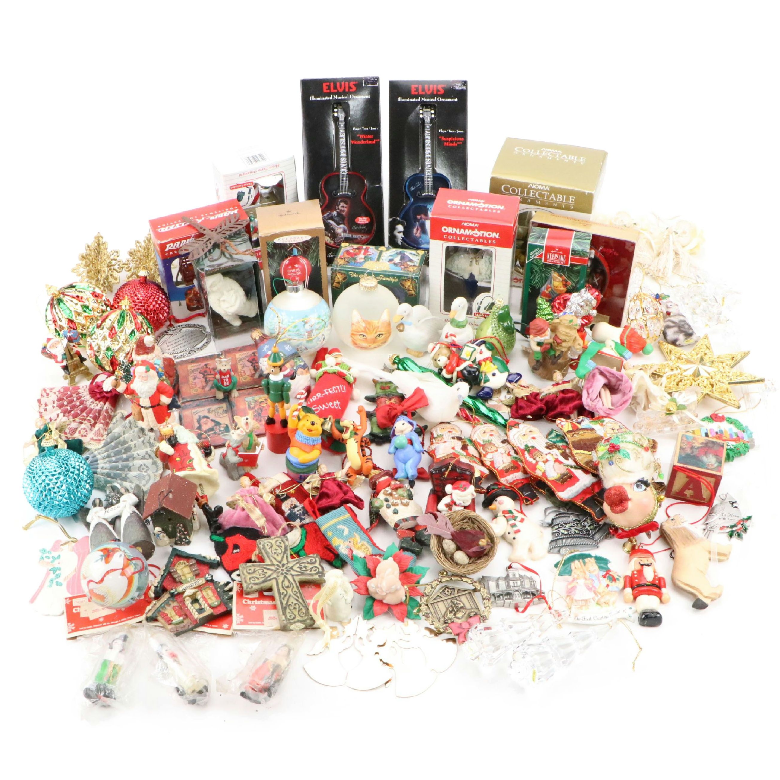 Vintage Fabric and Other Christmas Ornaments