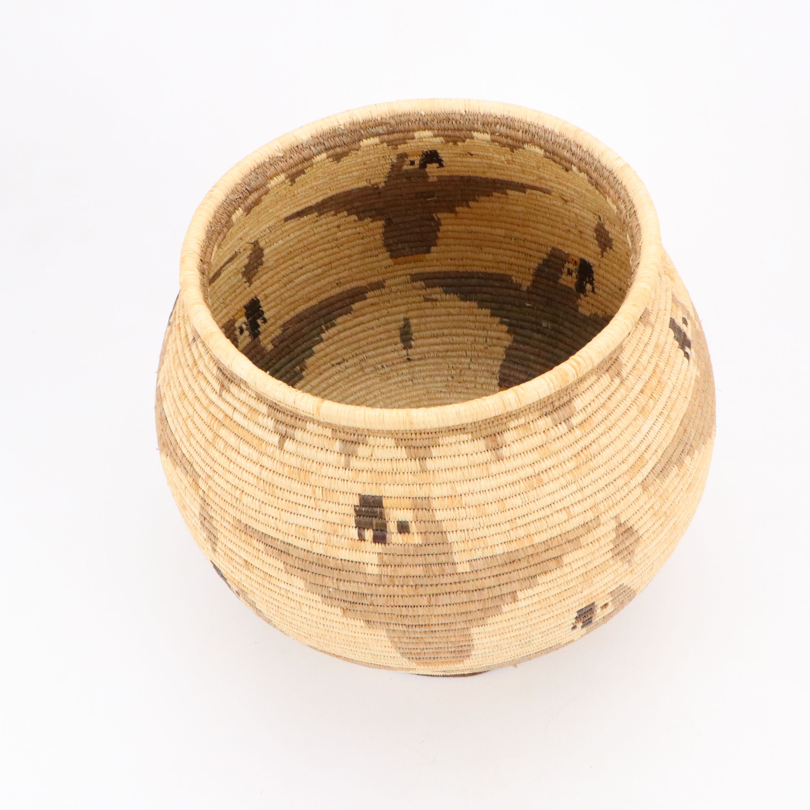 Panamanian Wounaan "Hōsig di" Fine Handwoven Palm Fiber Parrot Basket & Collar