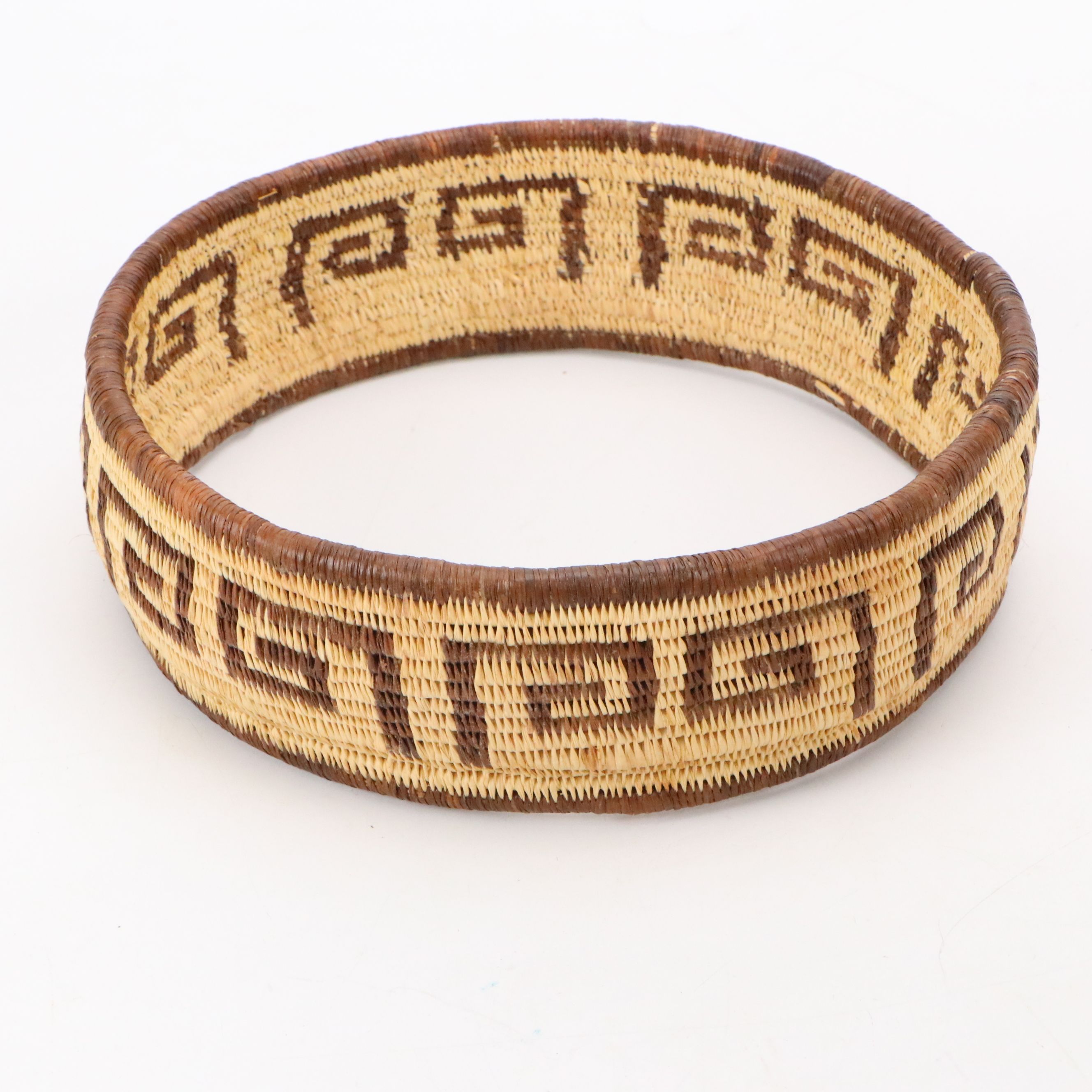 Panamanian Wounaan "Hōsig di" Fine Handwoven Palm Fiber Parrot Basket & Collar