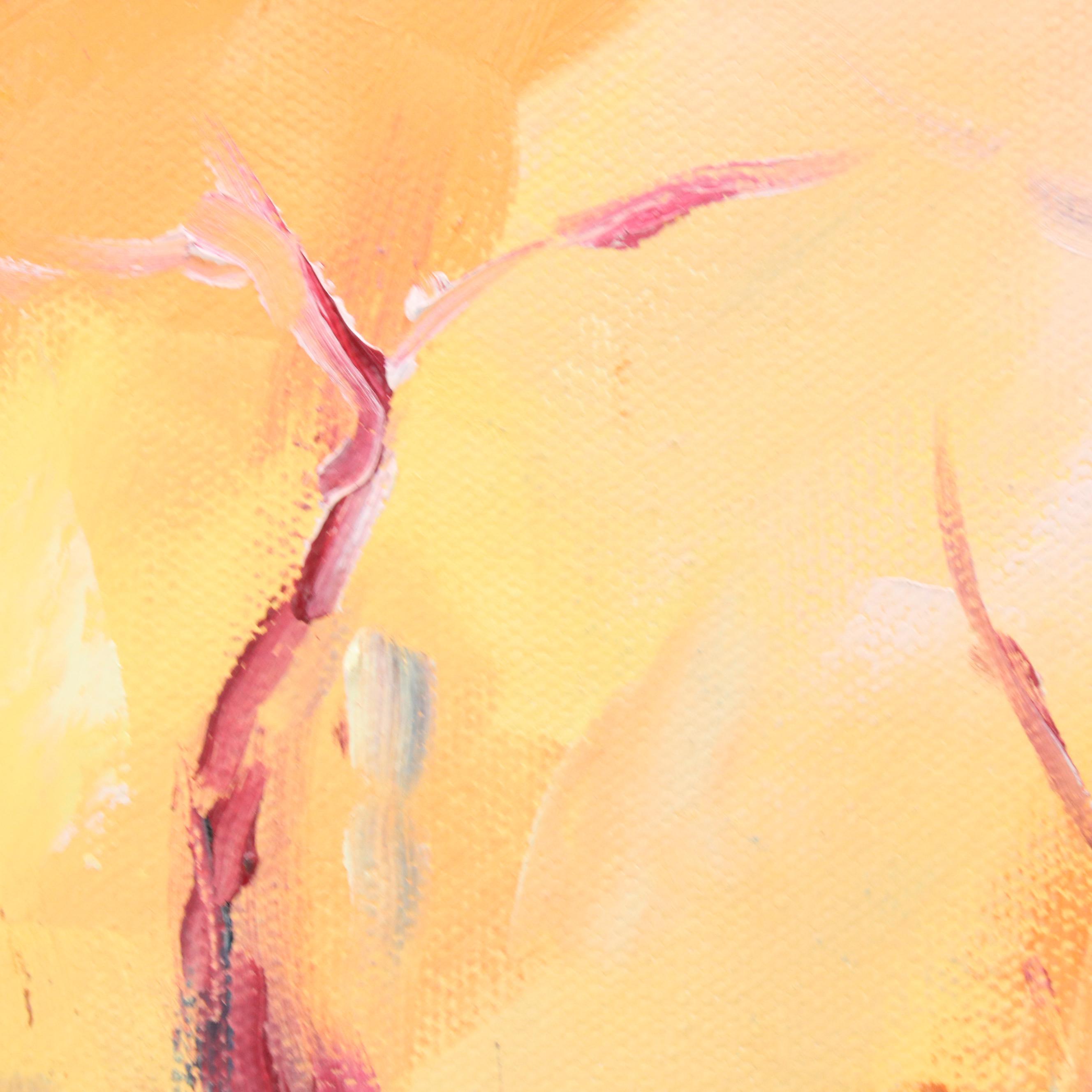 Adedotun Adesida Stylized Landscape Impasto Oil Painting, 21st Century