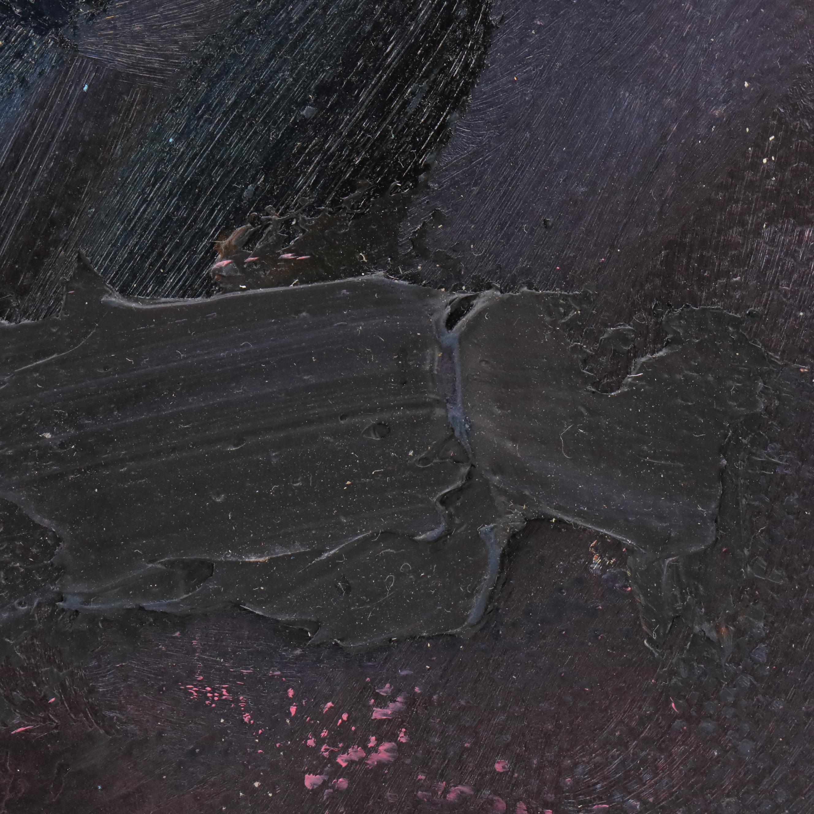 Adedotun Adesida Stylized Landscape Impasto Oil Painting, 21st Century