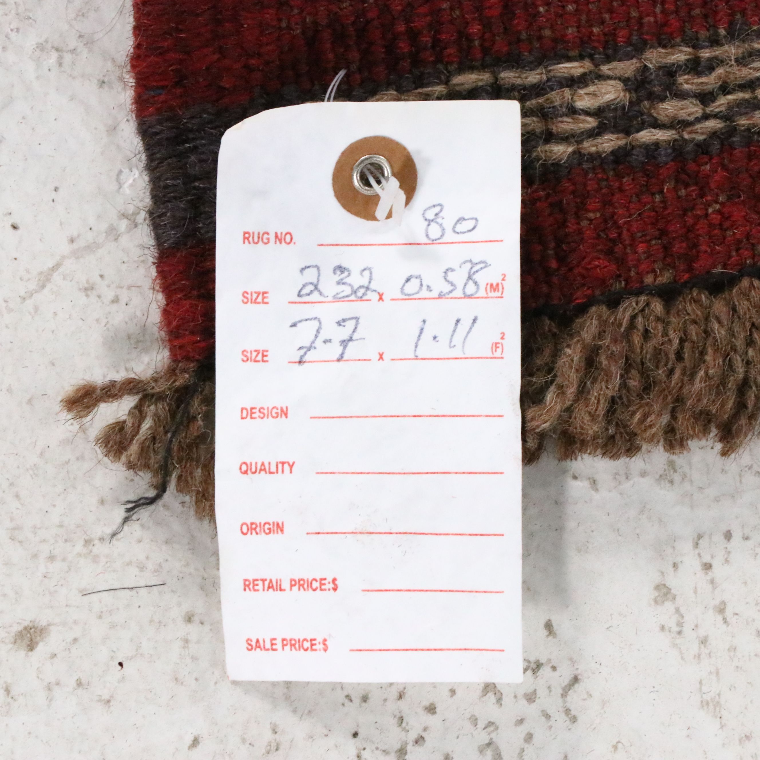 2' x 7'9 Handwoven Afghan Mashwani Carpet Runner