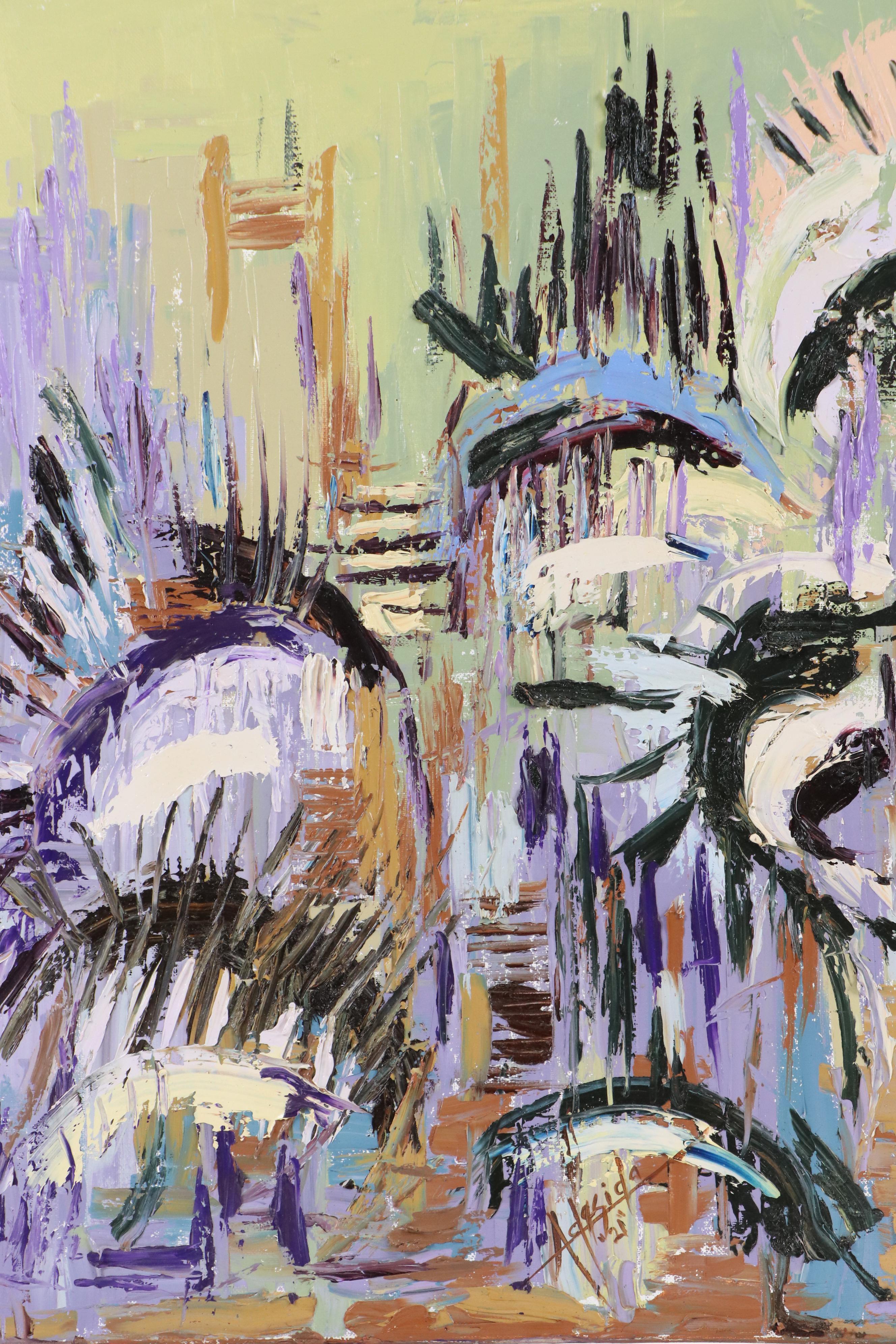 Adedotun Adesida Abstract Acrylic Impasto Painting, 2021