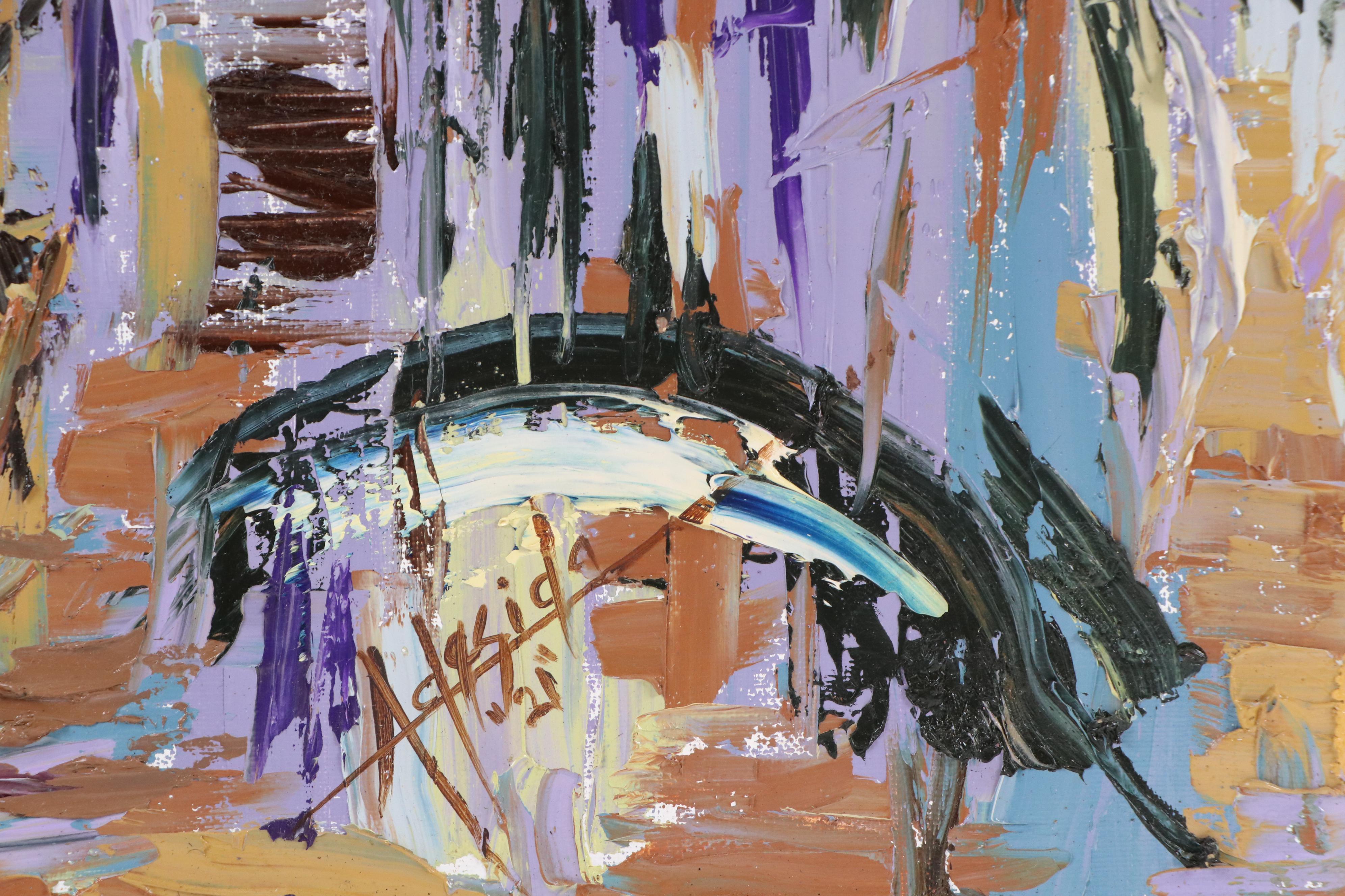 Adedotun Adesida Abstract Acrylic Impasto Painting, 2021