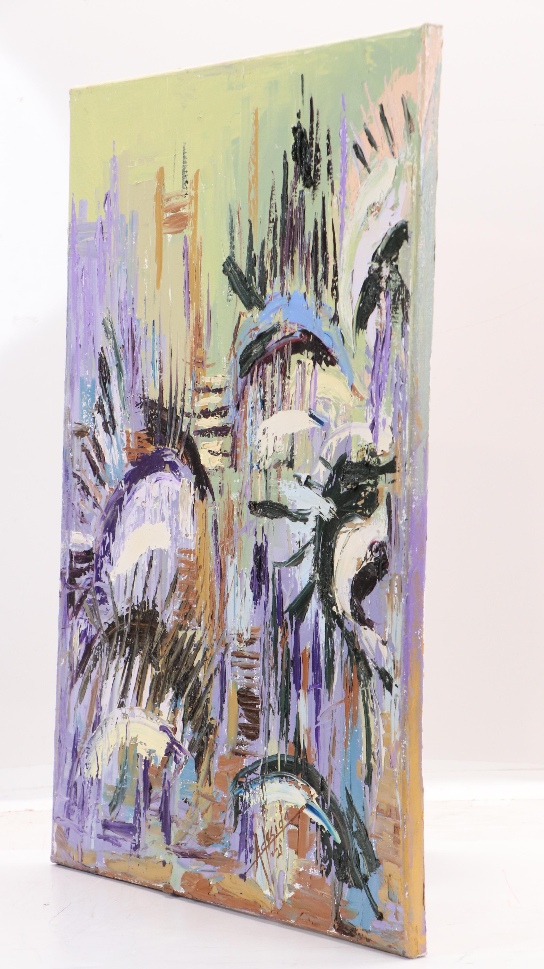 Adedotun Adesida Abstract Acrylic Impasto Painting, 2021