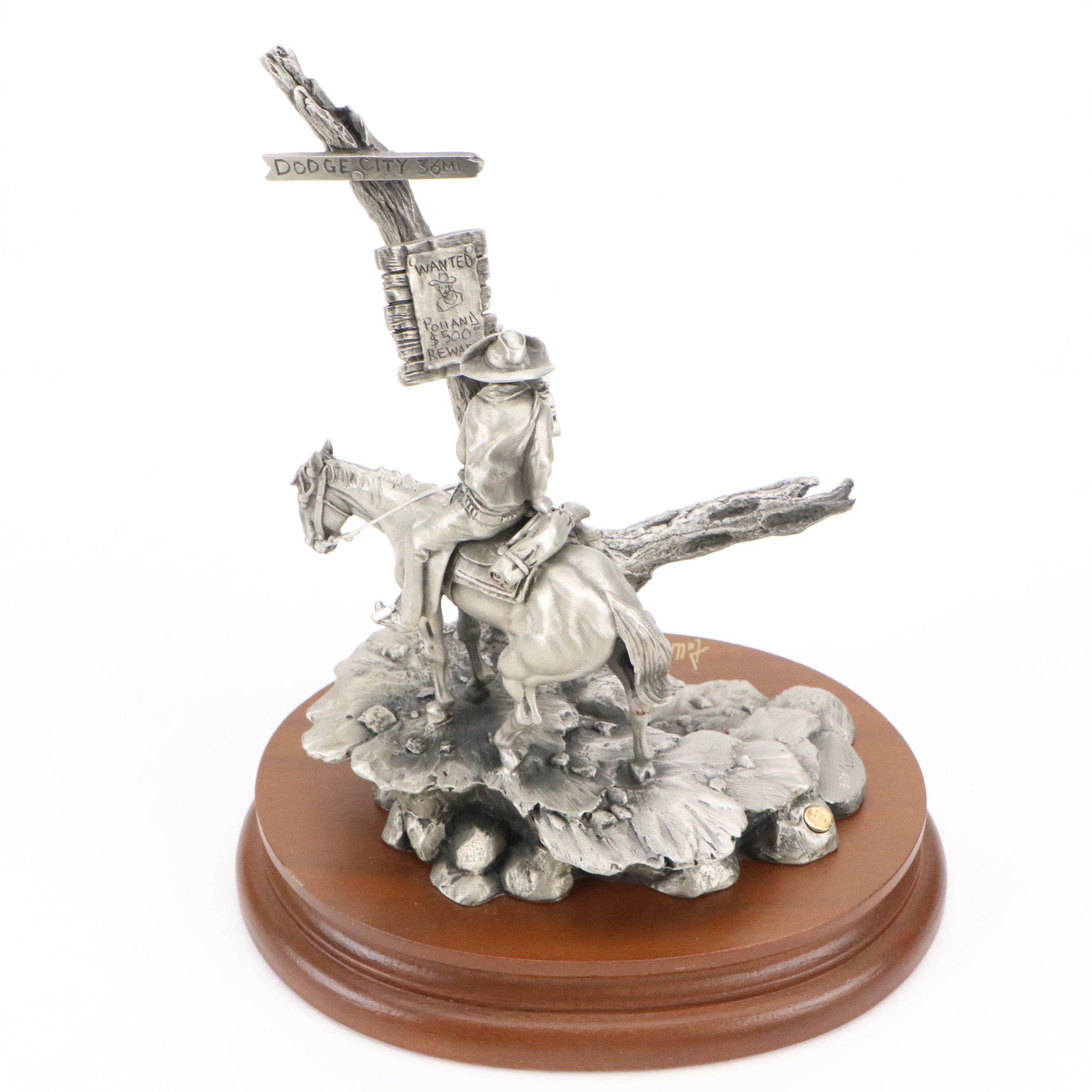 Pollana for Chilmark "Wanted" and "Damned Knothead" Pewter Figurines, 1990s