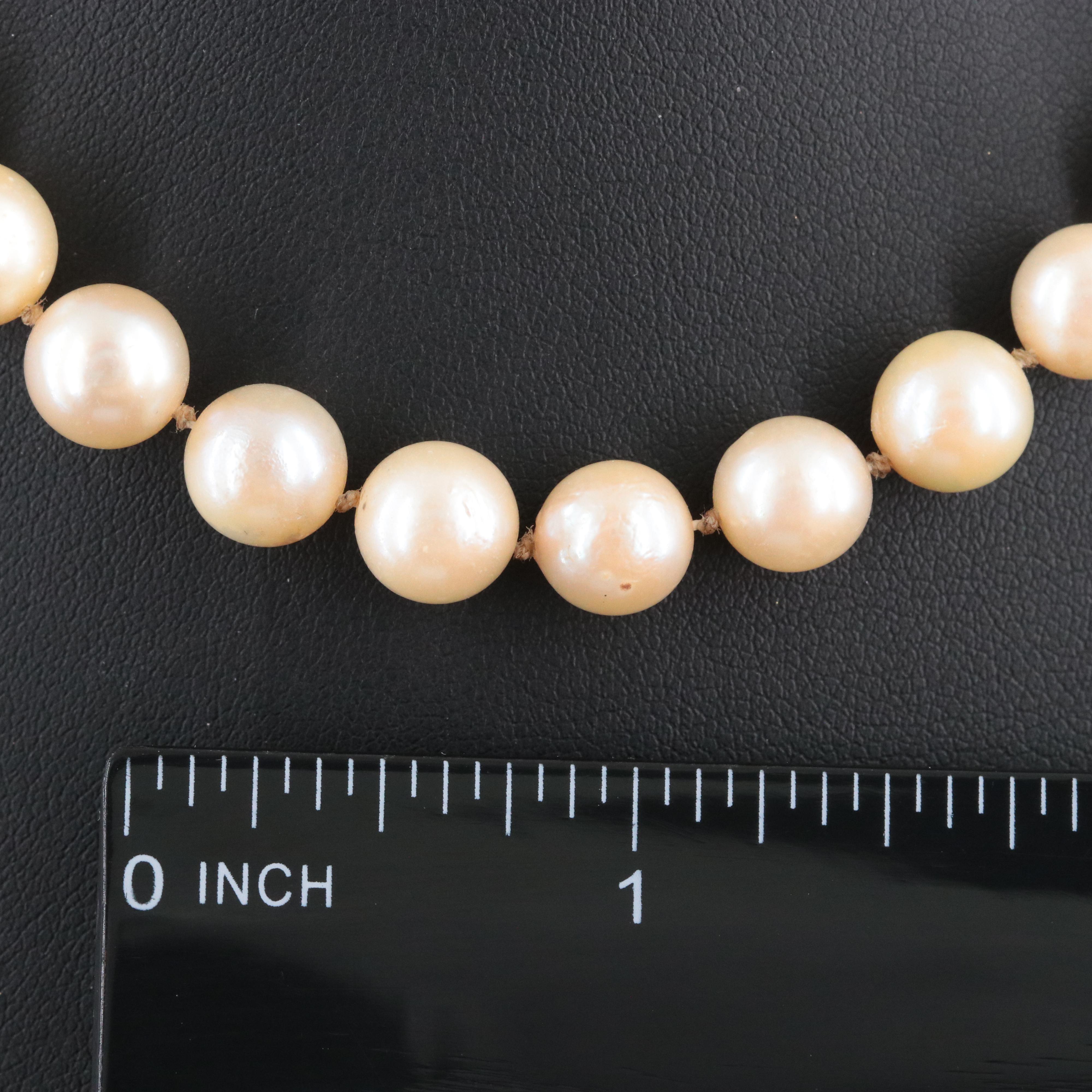 Pearl Necklace with 18K Clasp