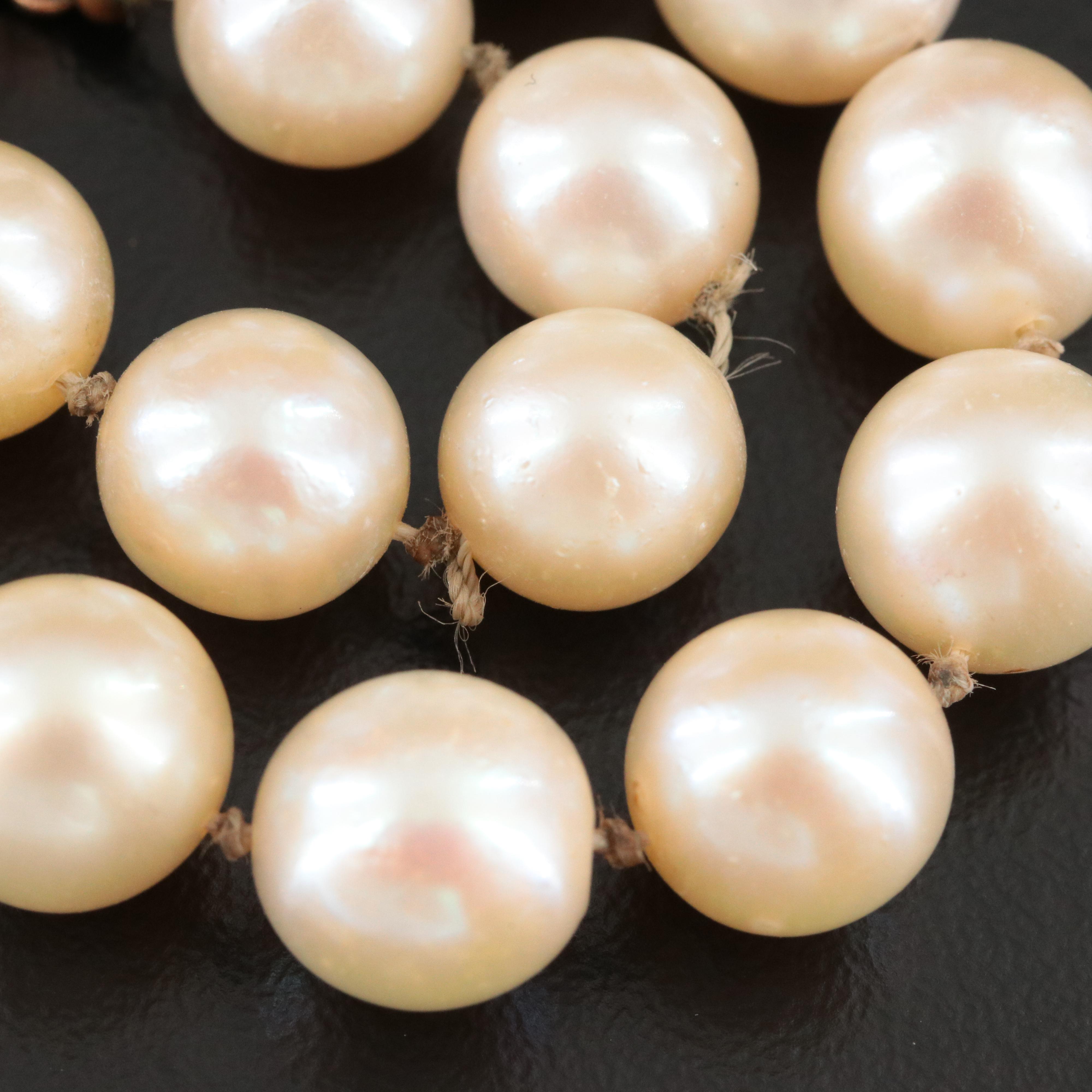 Pearl Necklace with 18K Clasp