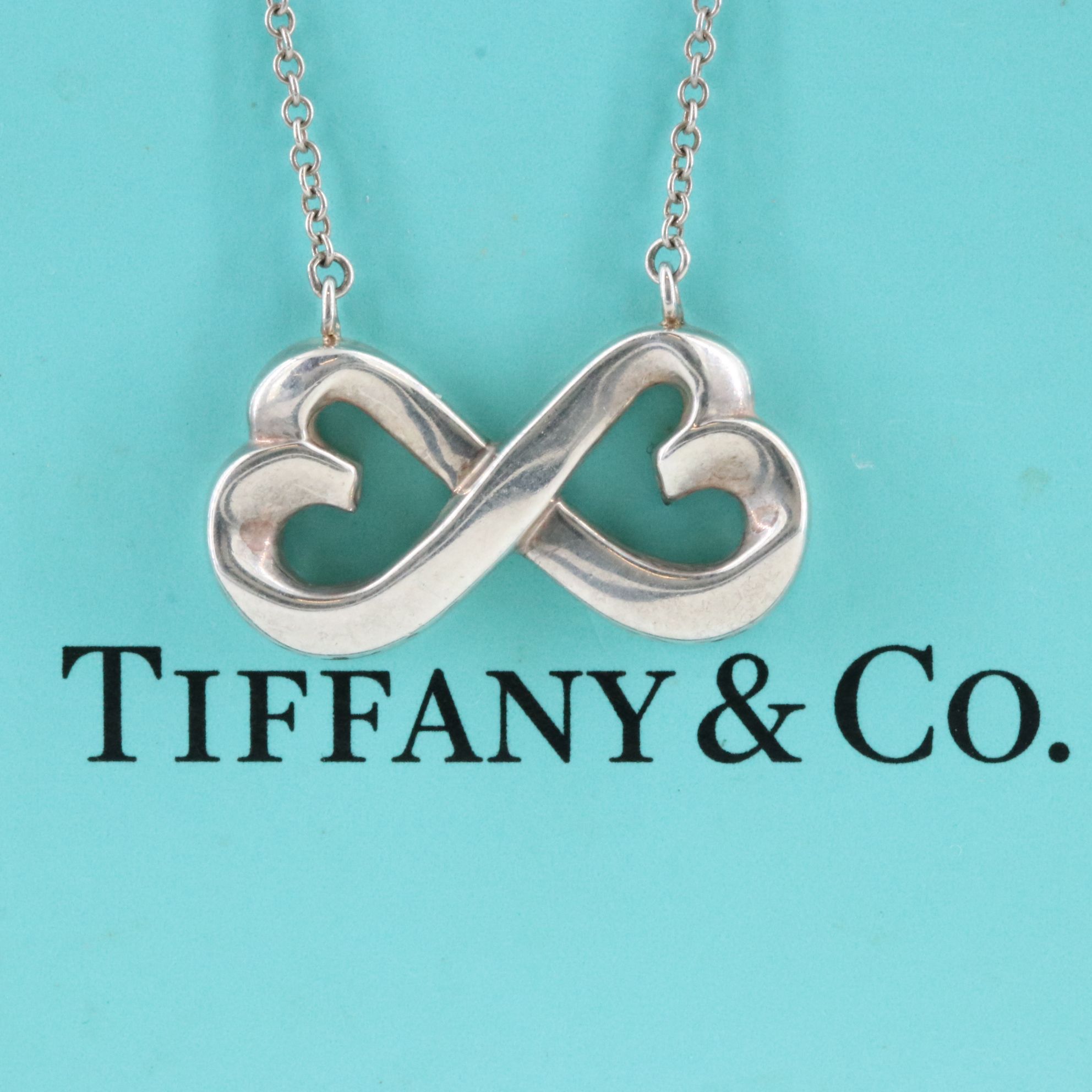 Paloma Picasso for Tiffany & Co. Loving Heart Sterling Infinity Necklace
