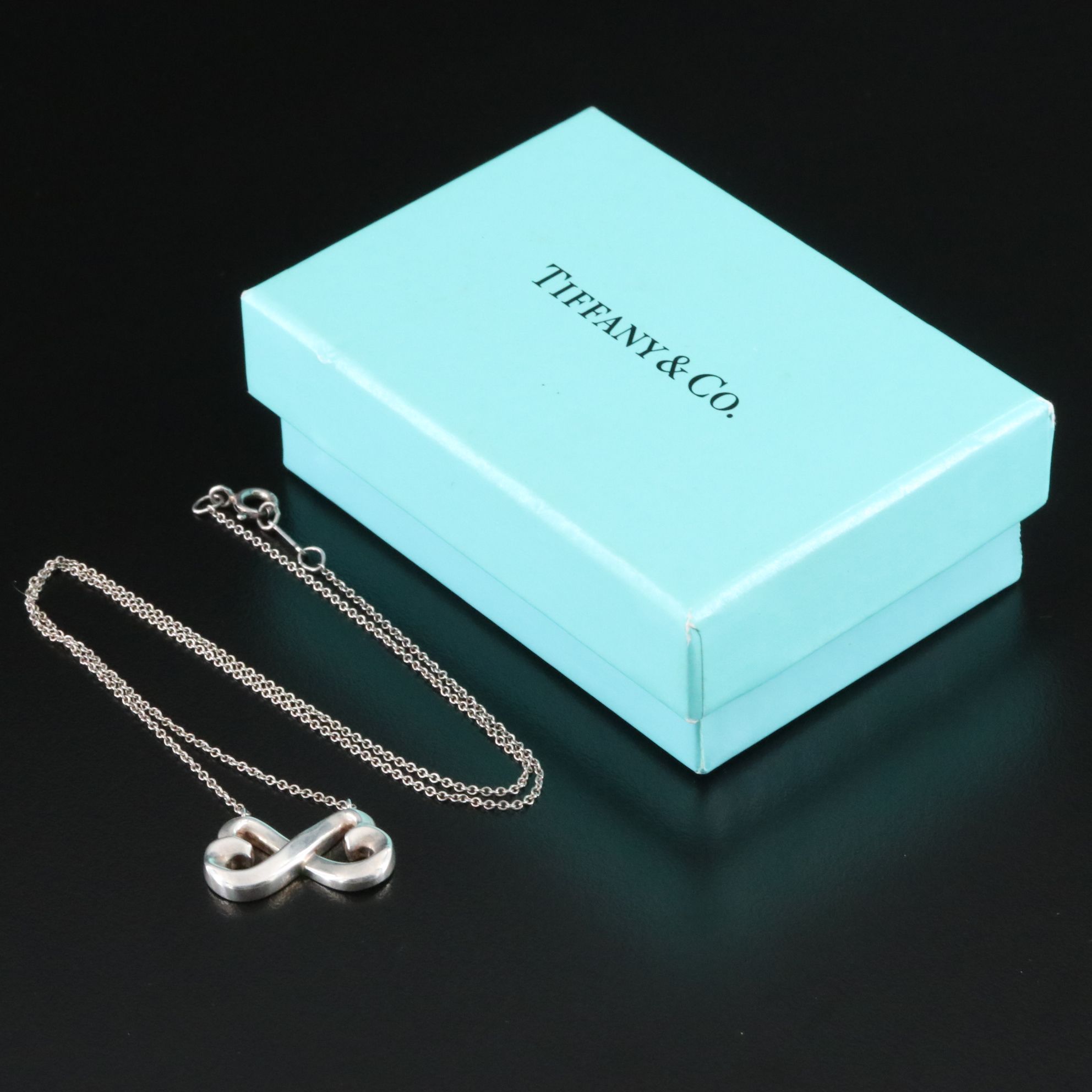 Paloma Picasso for Tiffany & Co. Loving Heart Sterling Infinity Necklace