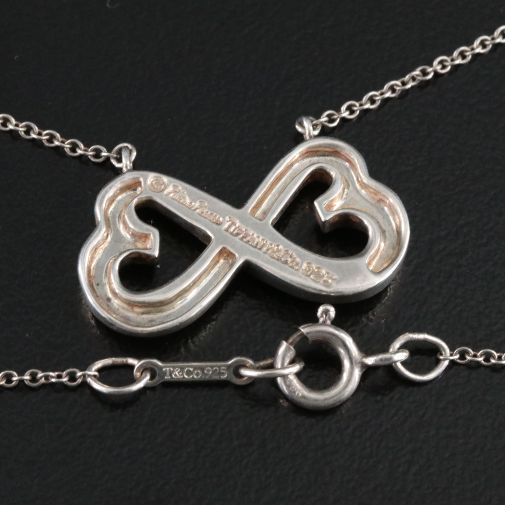 Paloma Picasso for Tiffany & Co. Loving Heart Sterling Infinity Necklace