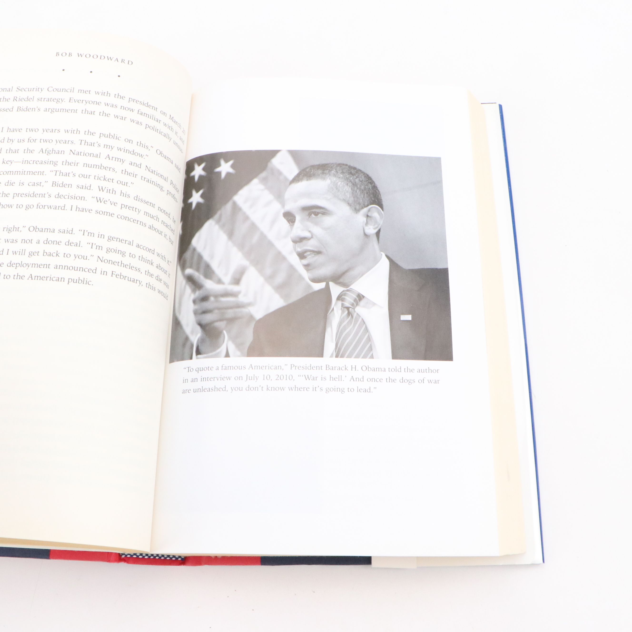 Signed "Obama's Wars" by Bob Woodward, 2010