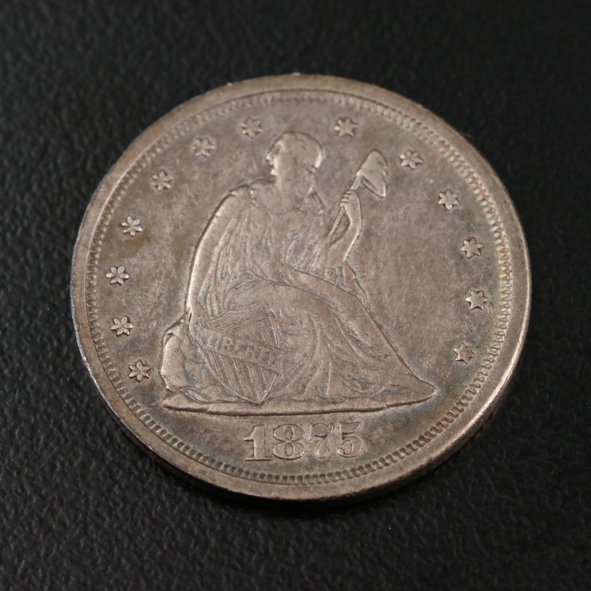 1875-S Seated Liberty Twenty Cent Silver Coin