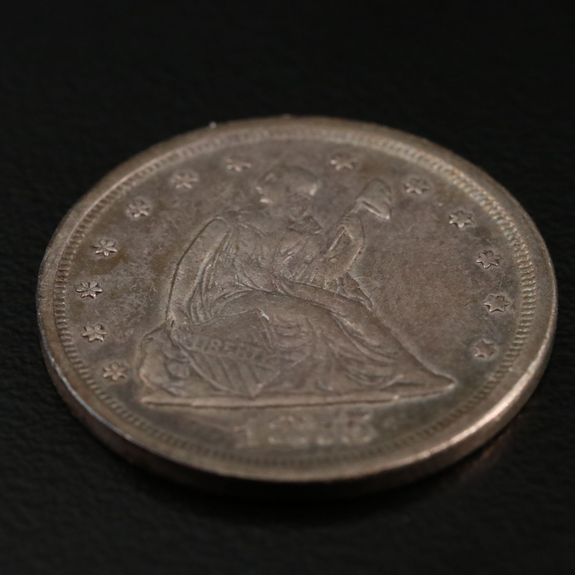 1875-S Seated Liberty Twenty Cent Silver Coin