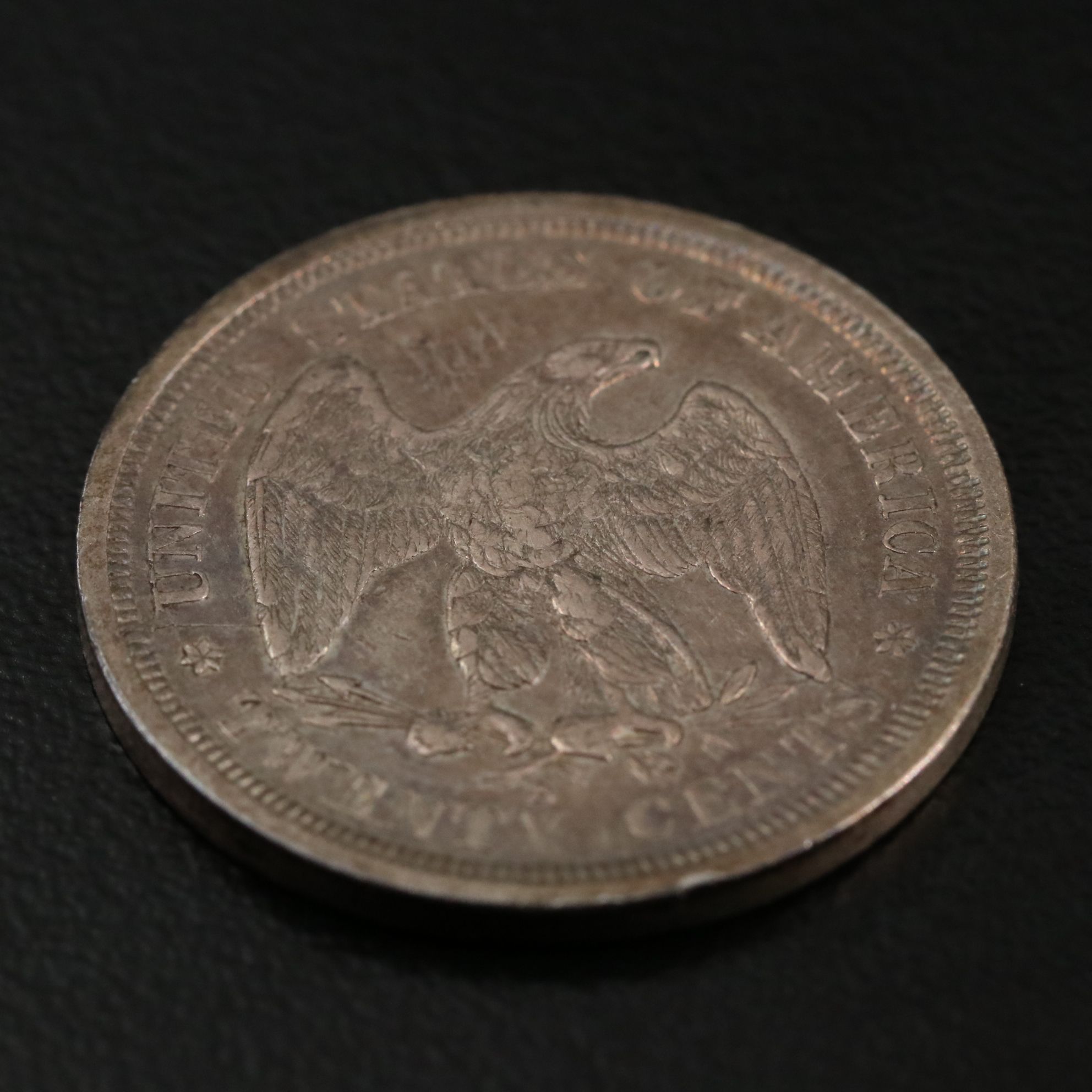 1875-S Seated Liberty Twenty Cent Silver Coin