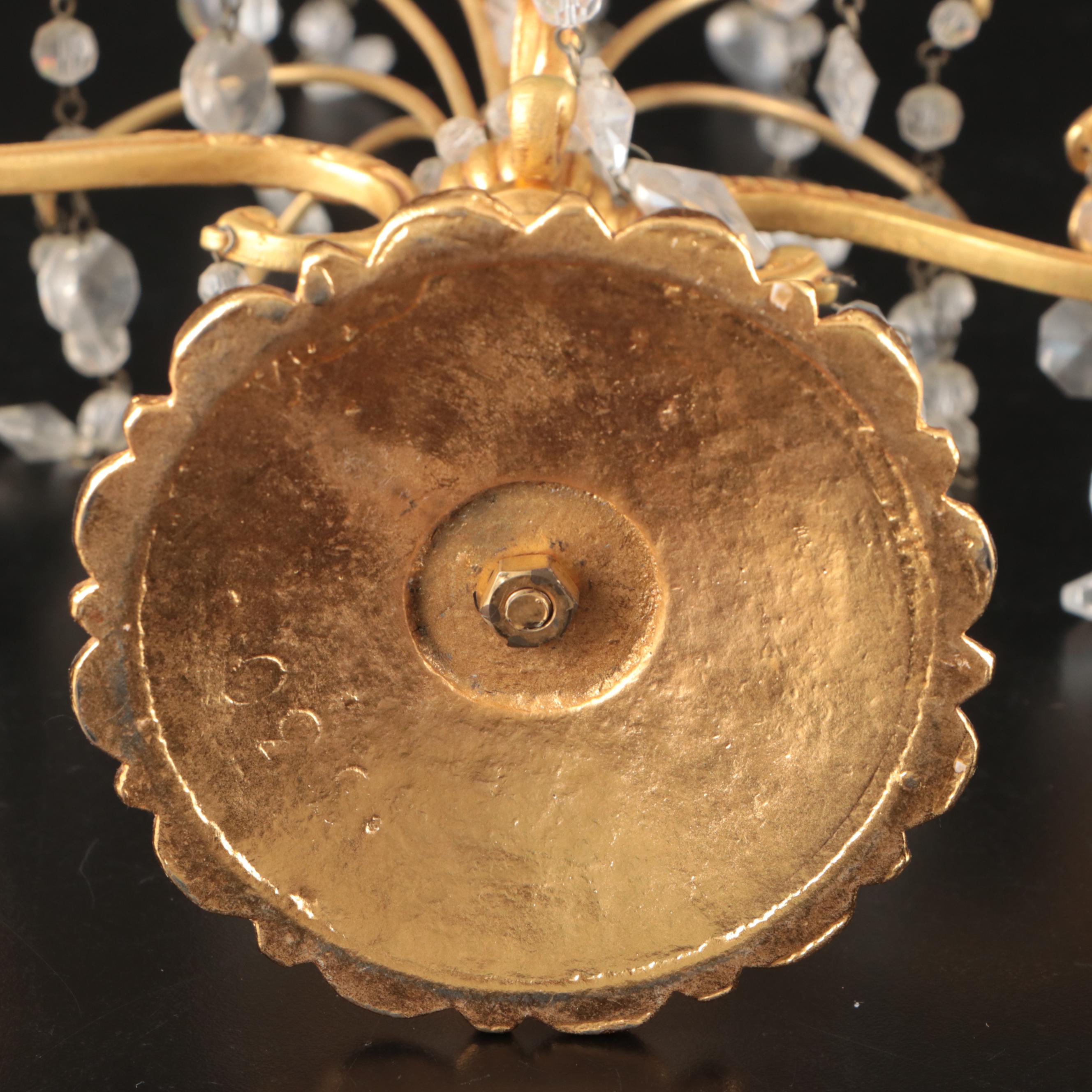 Pair of Louis XVI Style Gilt Metal Candelabras