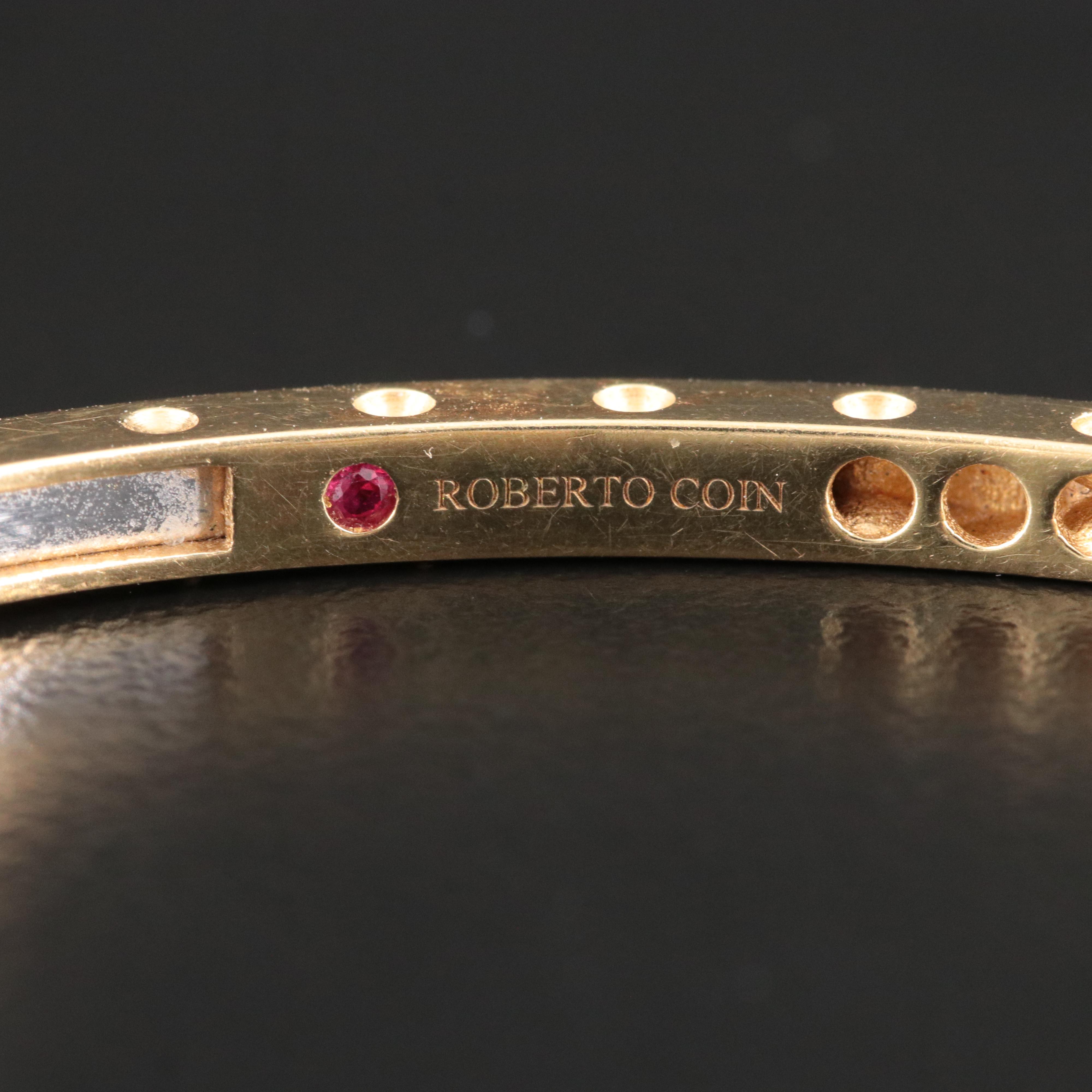 Roberto Coin Pois Moi 18K CTW Diamond Hinged Cuff Bracelet