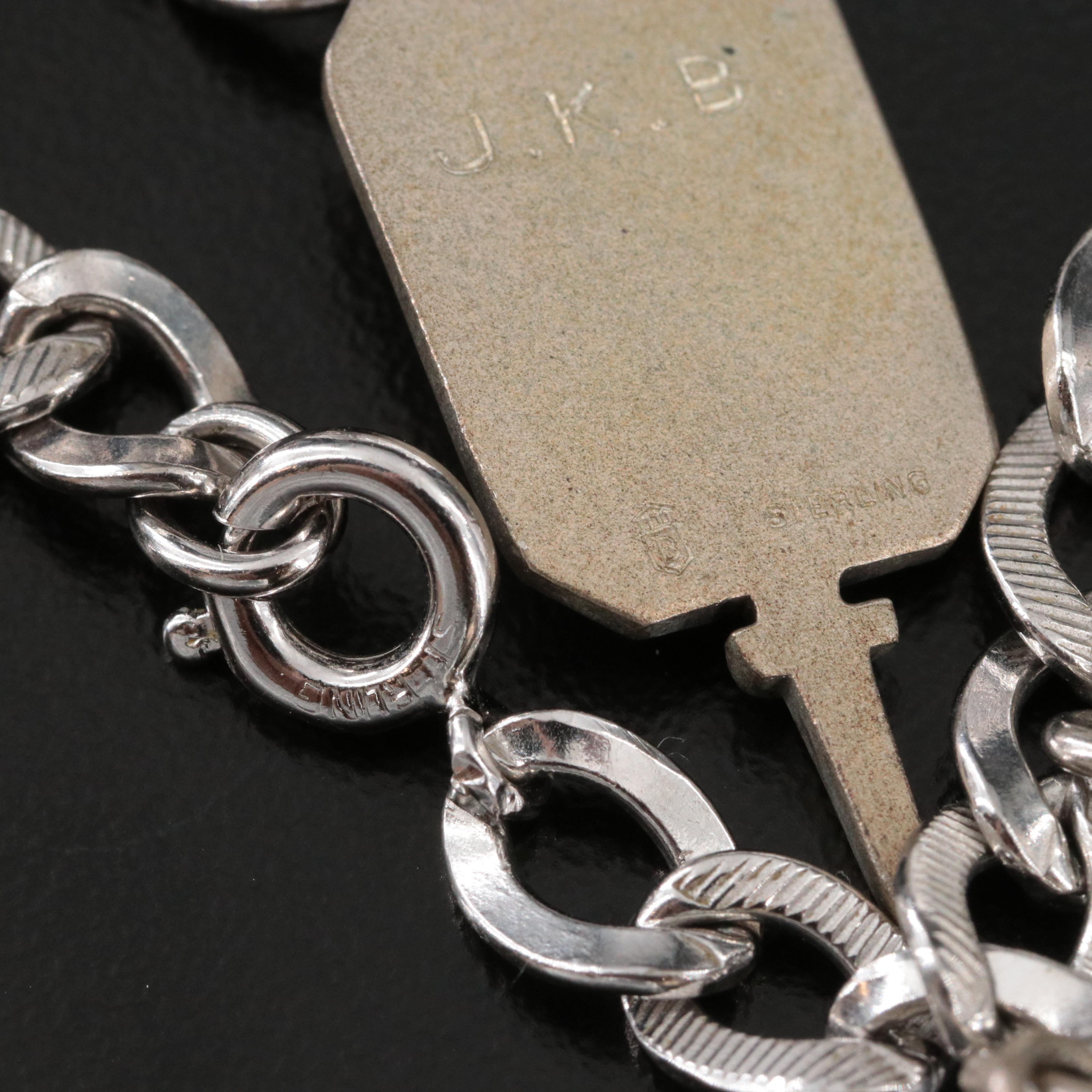 Vintage Charm Bracelet Including Sterling