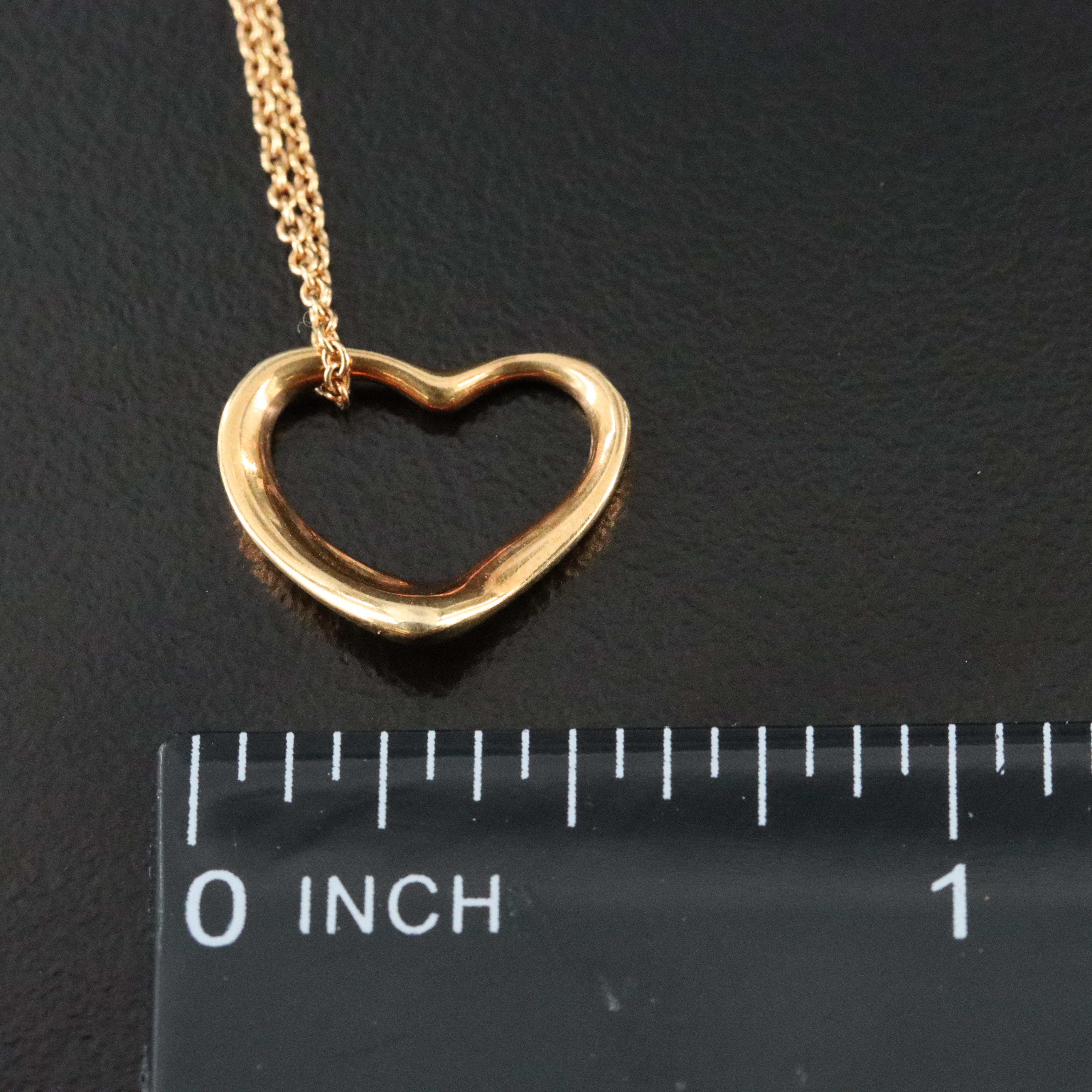 Elsa Peretti for Tiffany & Co. Open Heart 18K Pendant Necklace