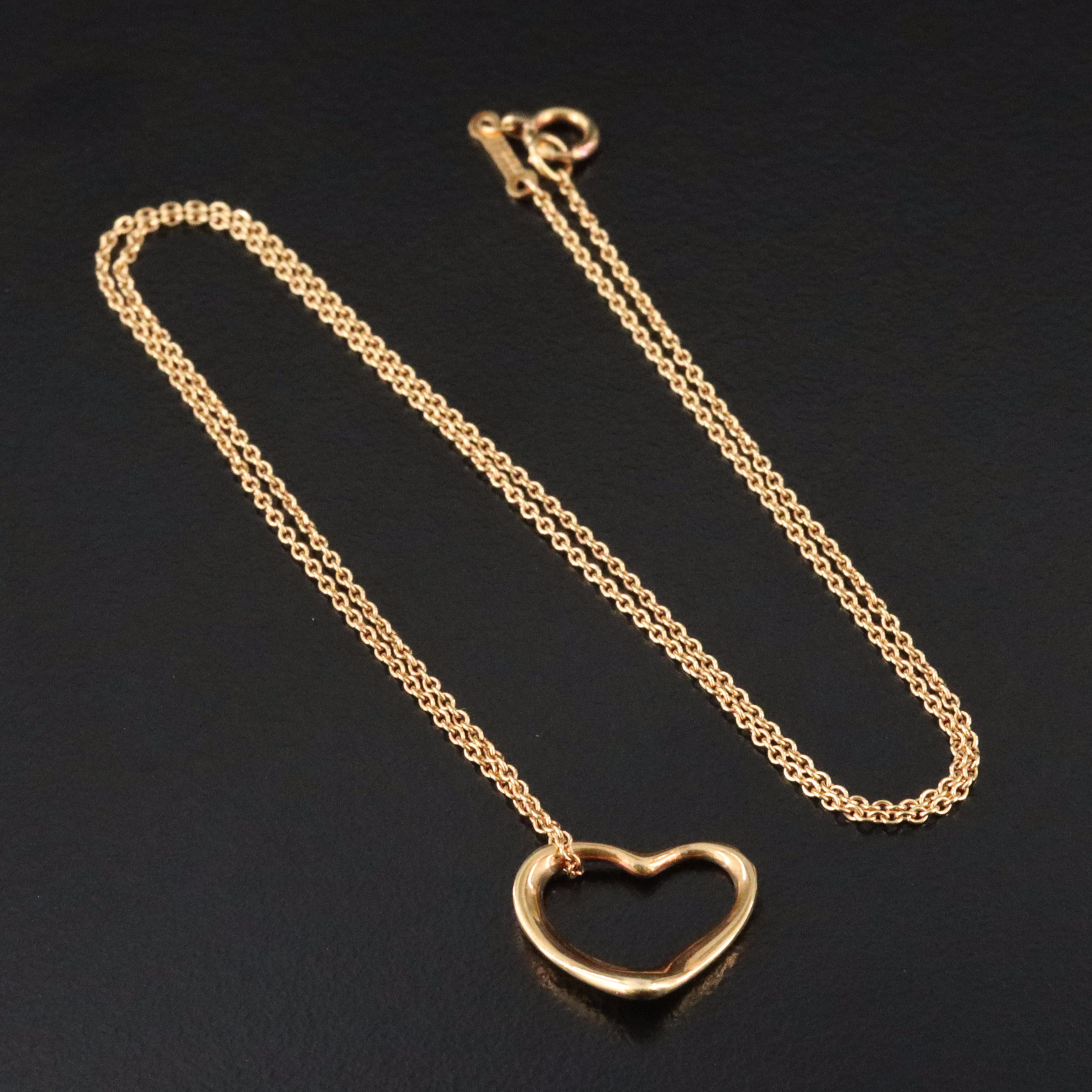Elsa Peretti for Tiffany & Co. Open Heart 18K Pendant Necklace