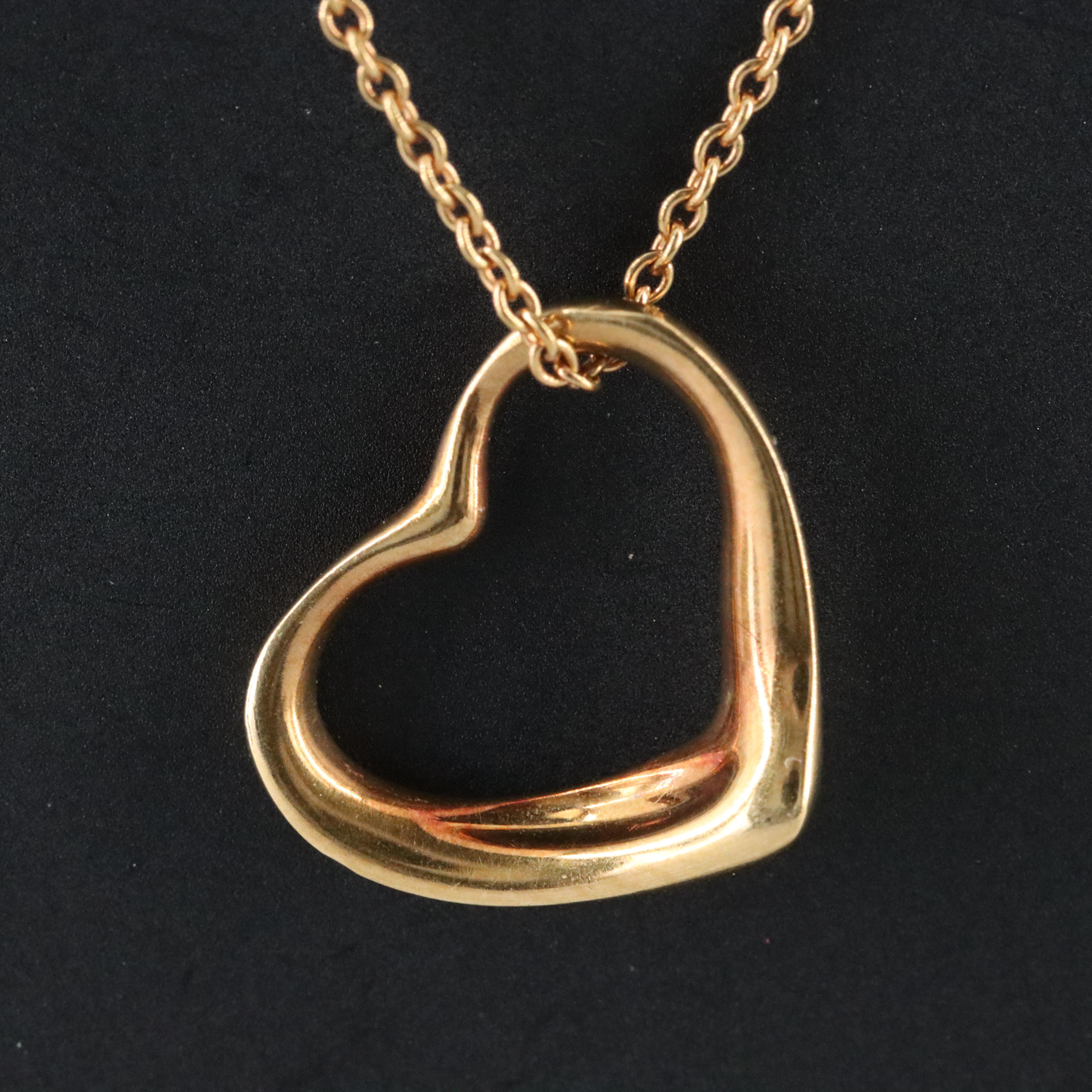 Elsa Peretti for Tiffany & Co. Open Heart 18K Pendant Necklace