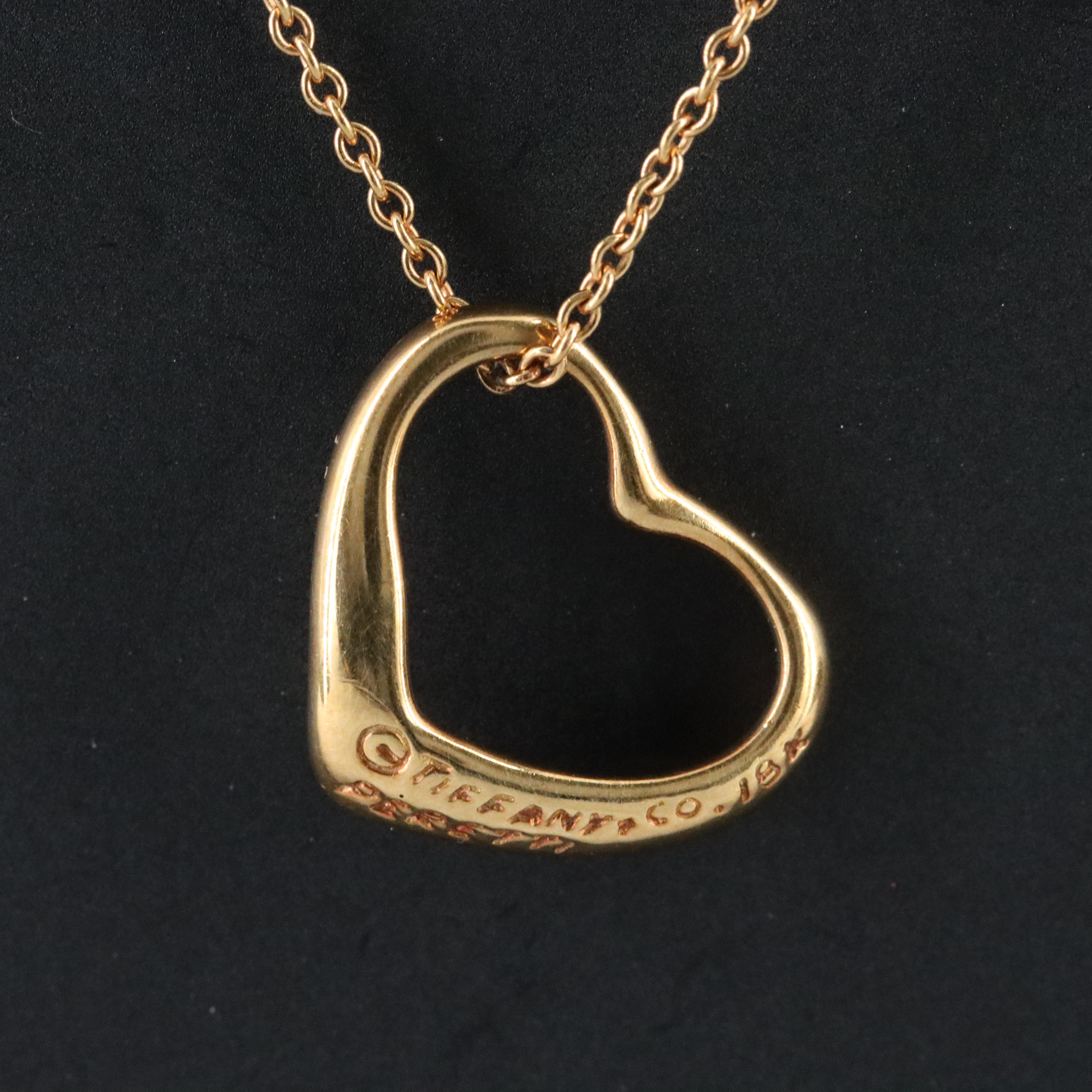 Elsa Peretti for Tiffany & Co. Open Heart 18K Pendant Necklace