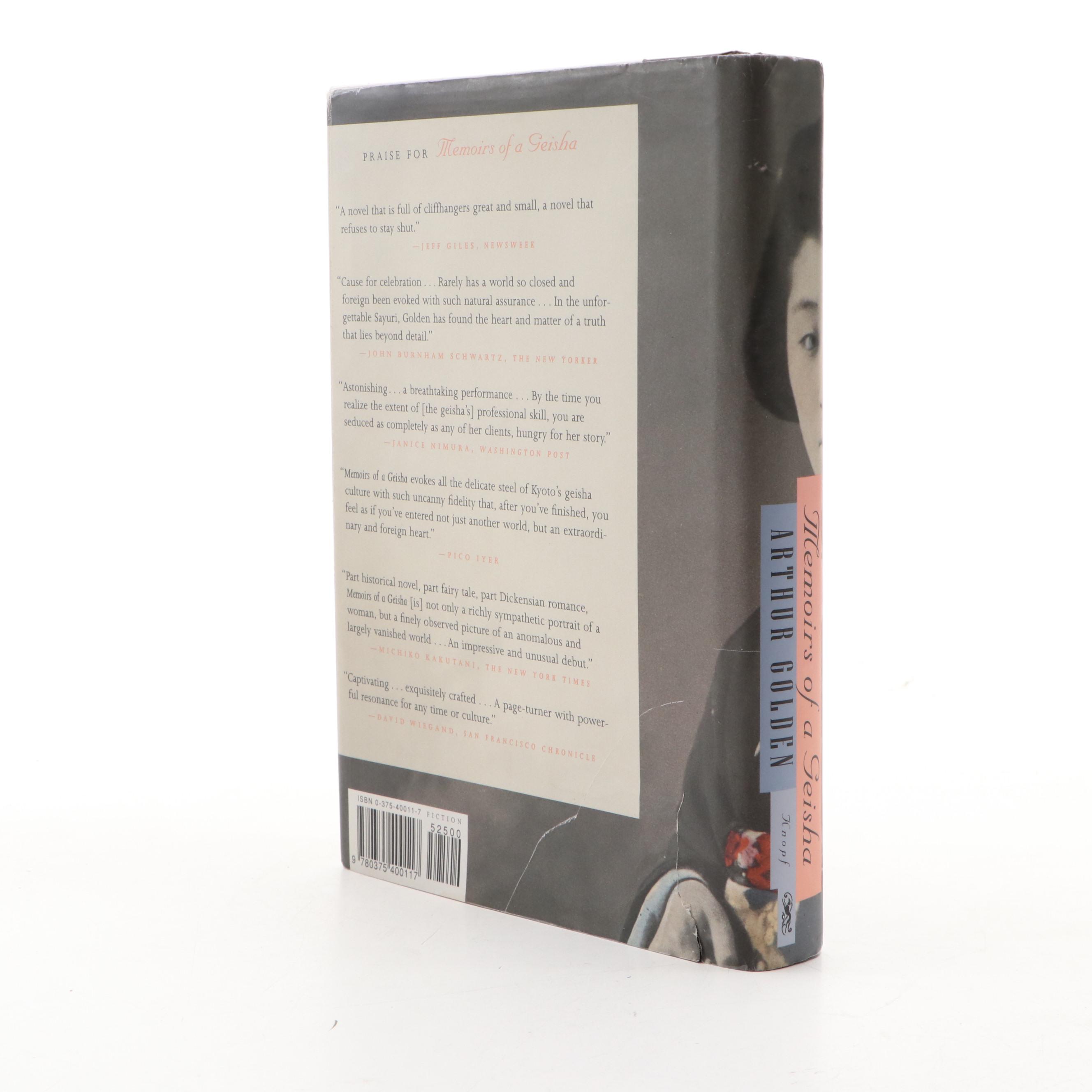 Signed "Memoirs of a Geisha" by Arthur Golden, 1999