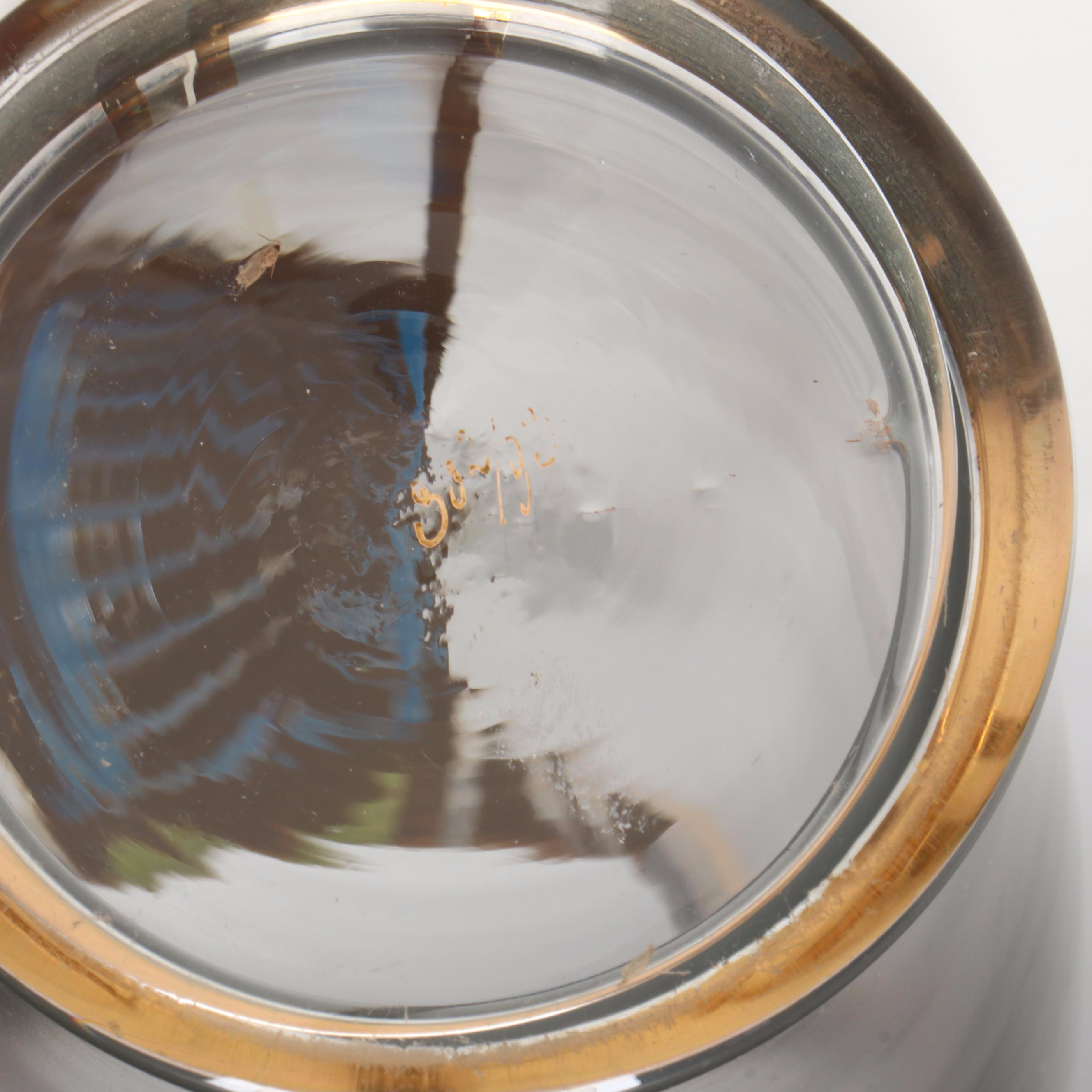 Bohemian Art Deco Style Hand-Painted Art Glass Vase