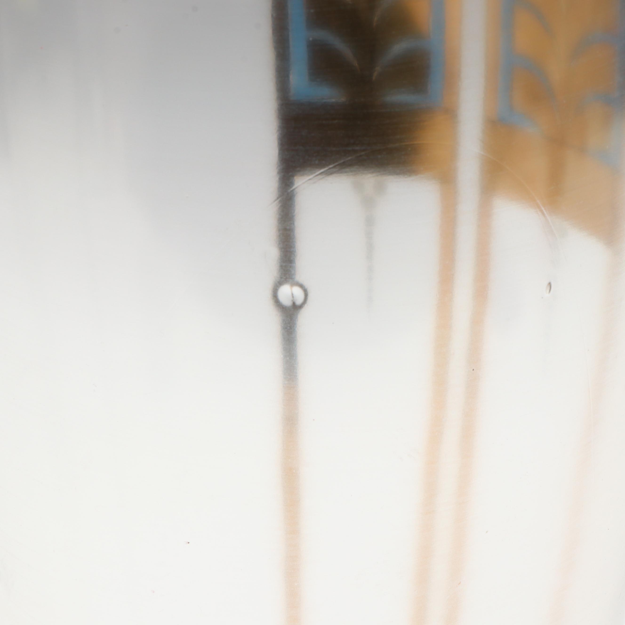 Bohemian Art Deco Style Hand-Painted Art Glass Vase