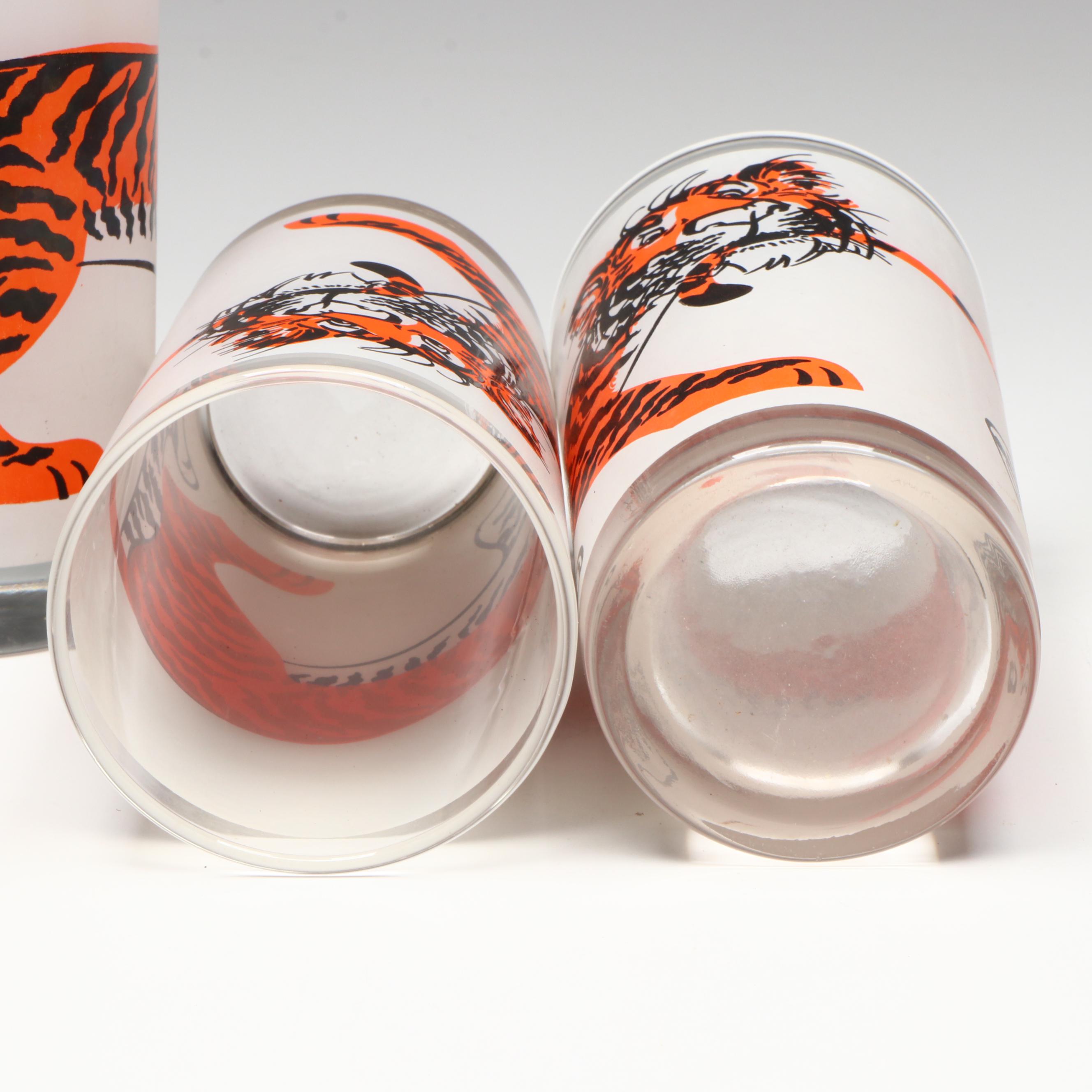 Vintage Esso Tiger Highball Glasses, Mid-20th Century