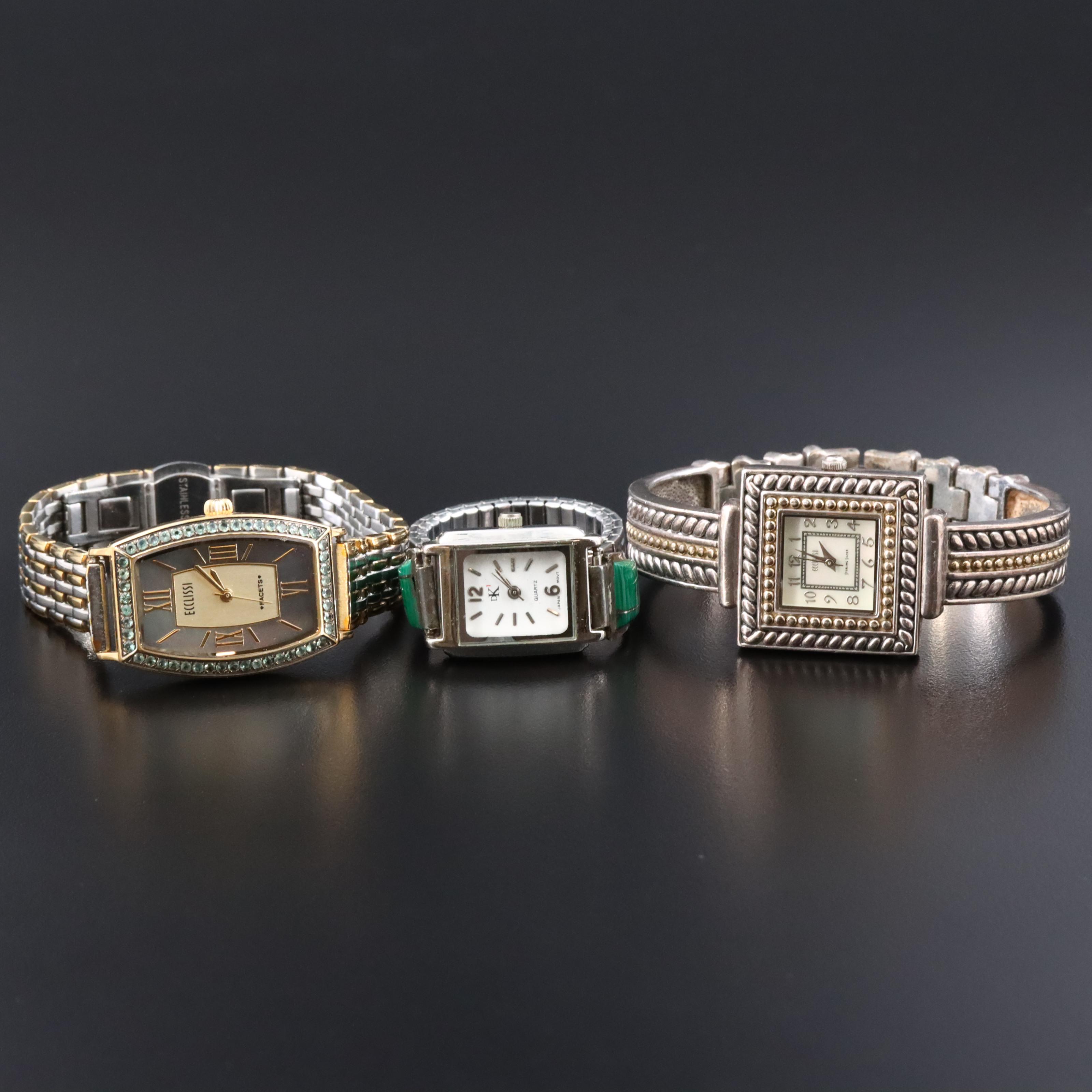 Donna Karan DK and Two Ecclissi Quartz Watches