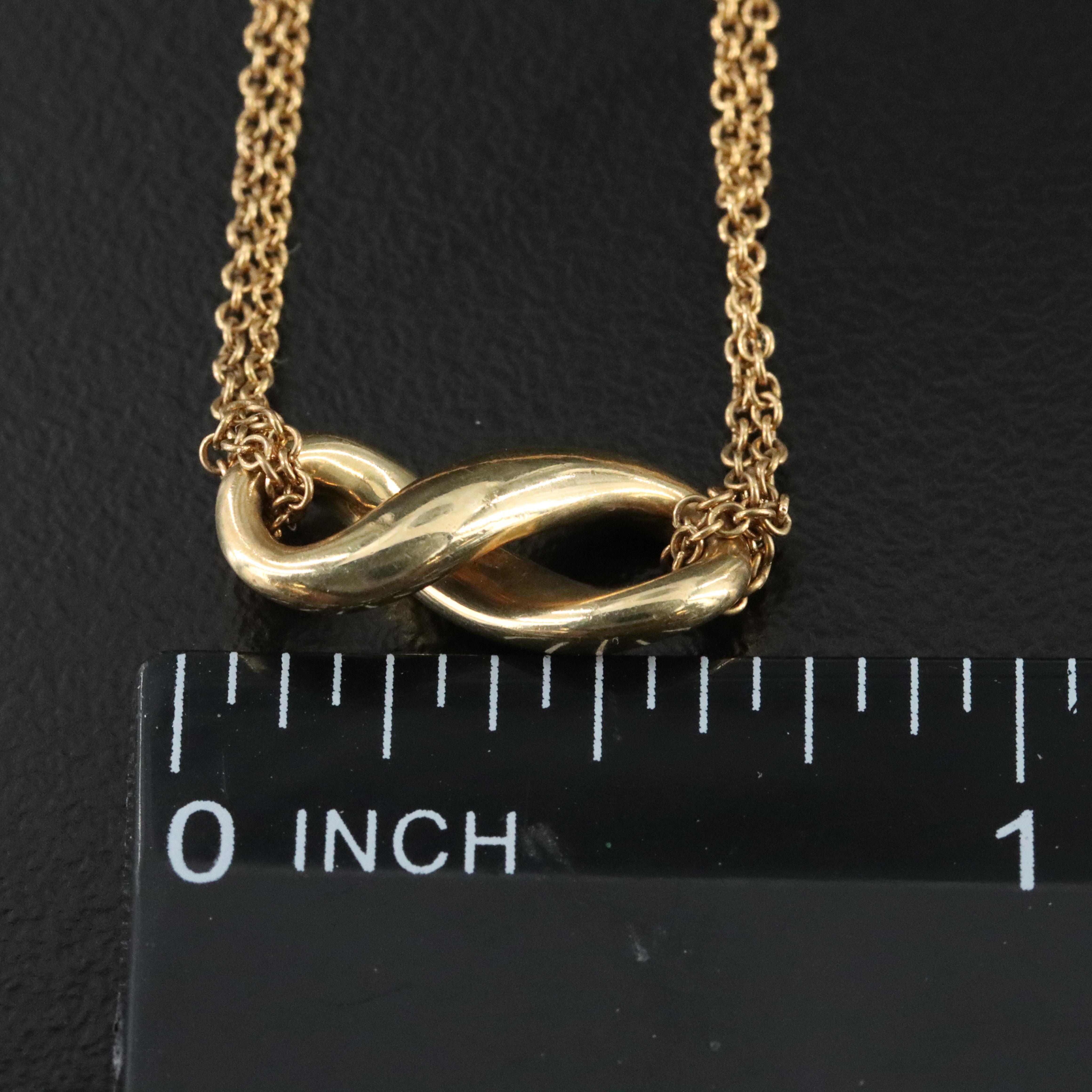 Tiffany & Co. 18K Infinity Necklace