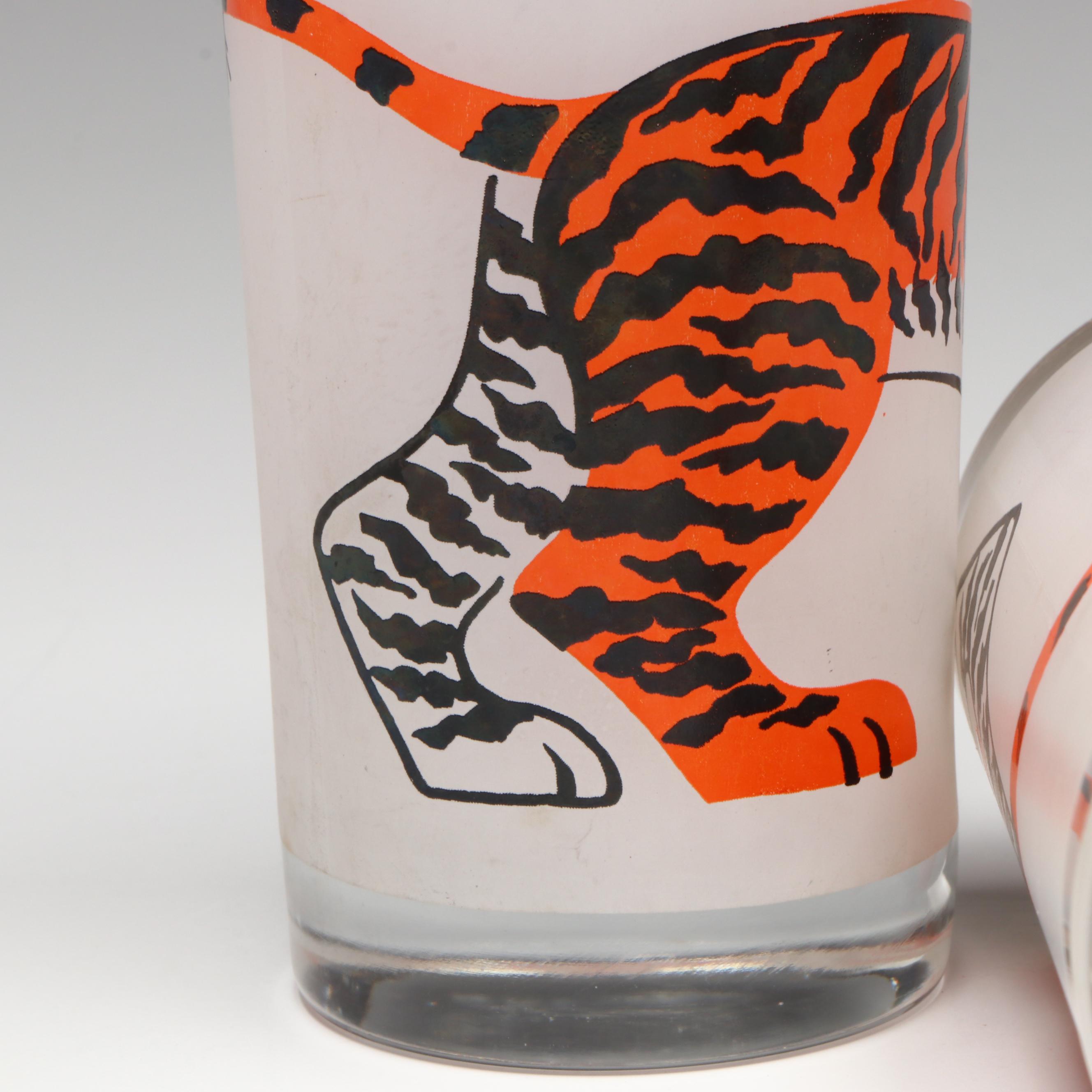 Vintage Esso Tiger Highball Glasses, Mid-20th Century