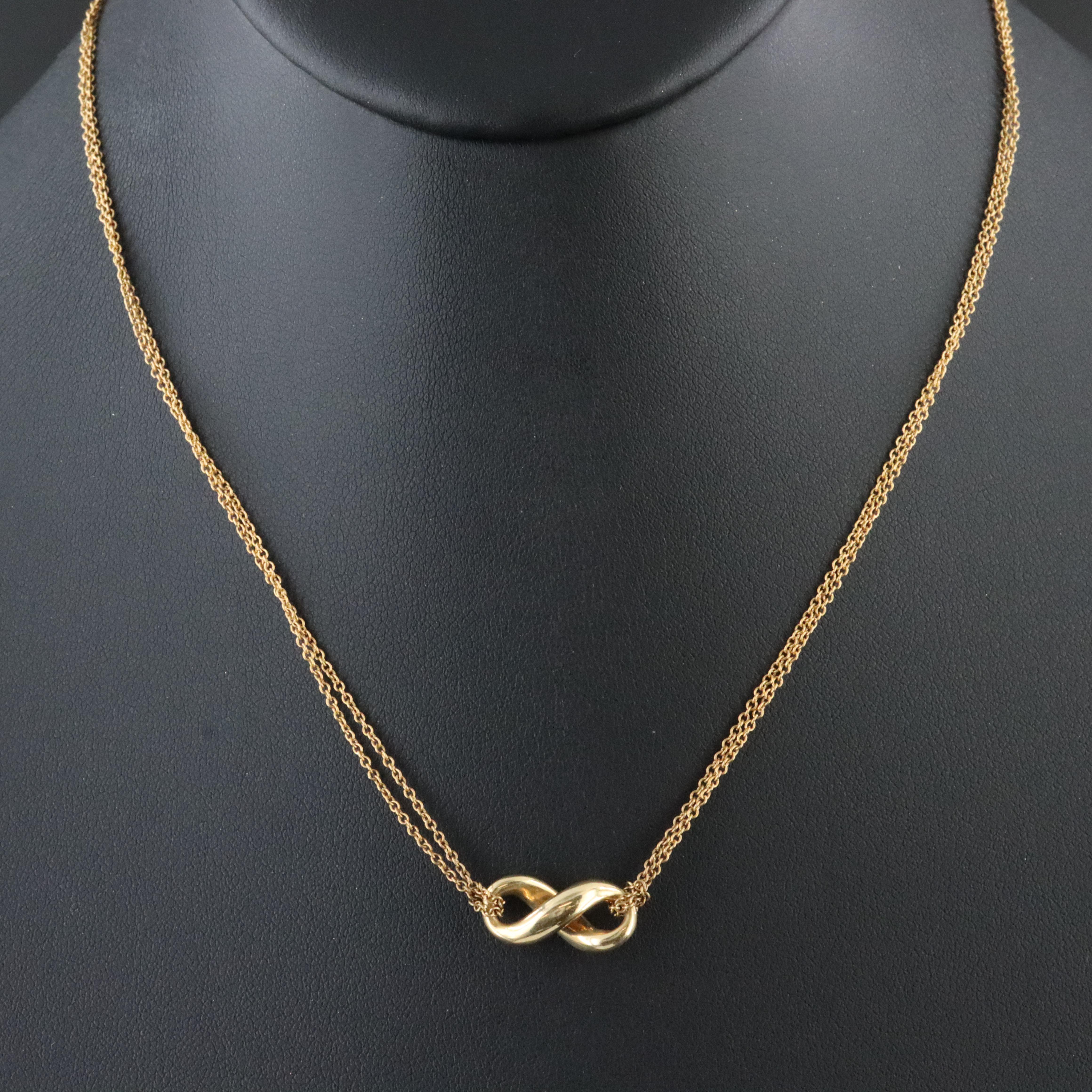 Tiffany & Co. 18K Infinity Necklace