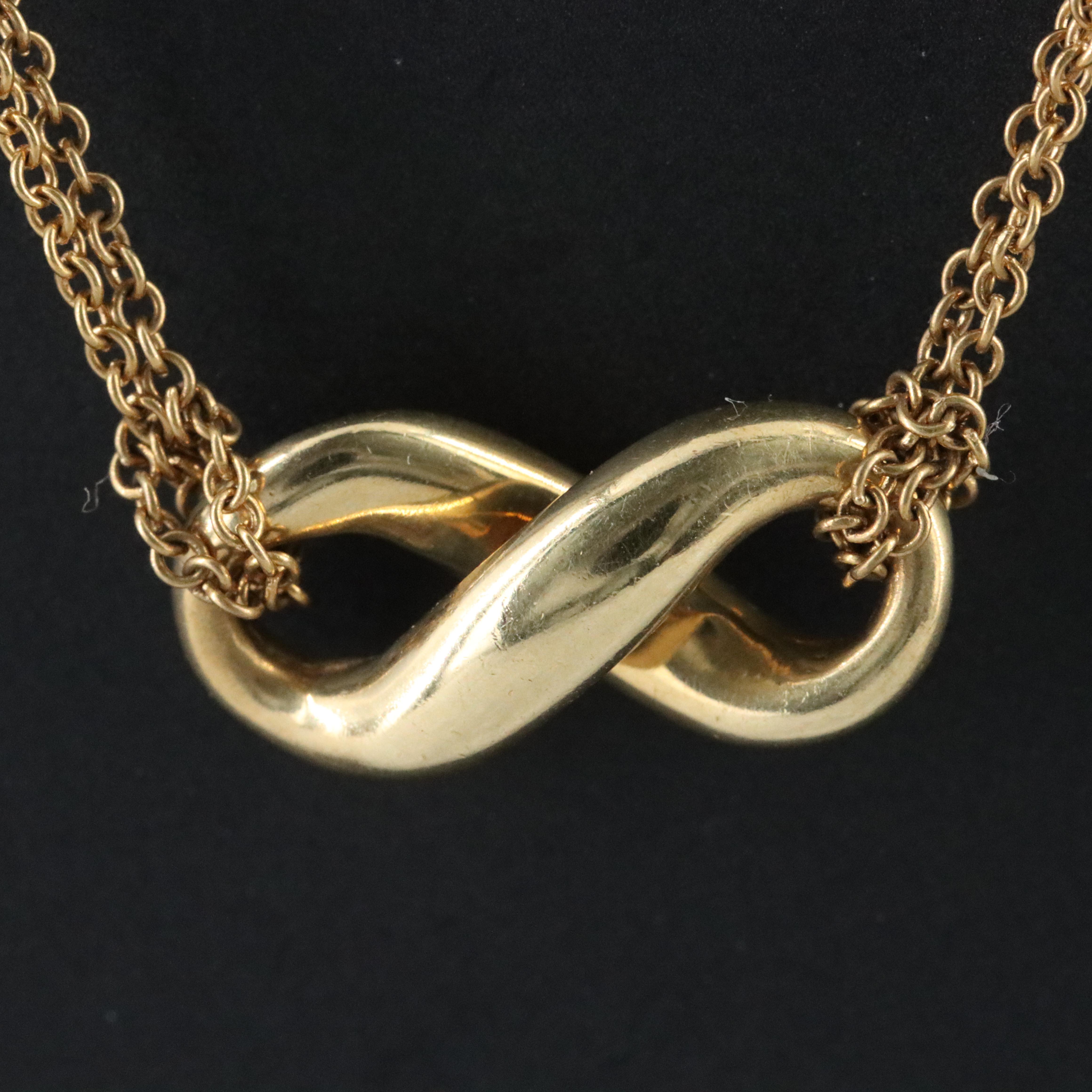 Tiffany & Co. 18K Infinity Necklace